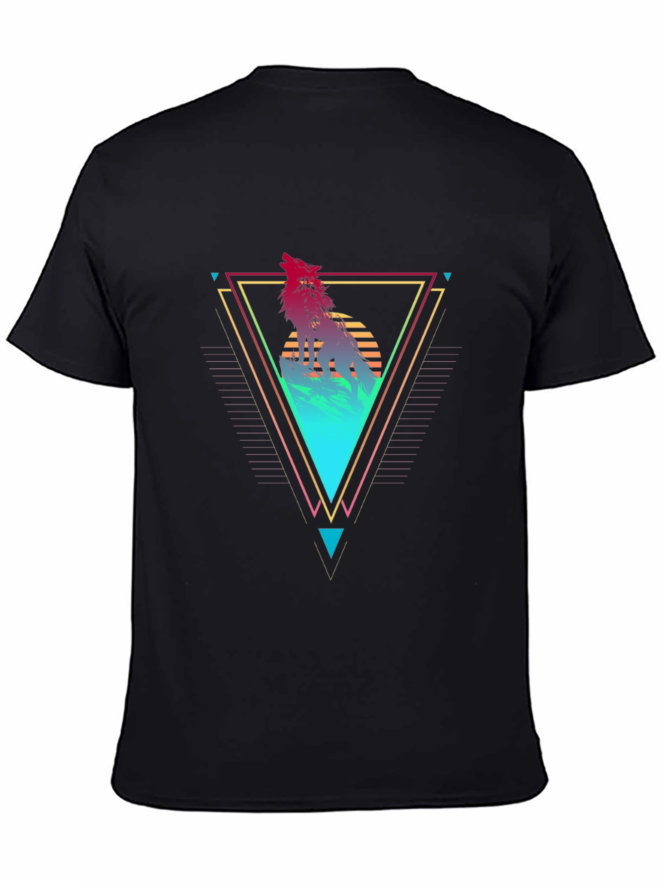 Geometric Wolf Graphic Tee