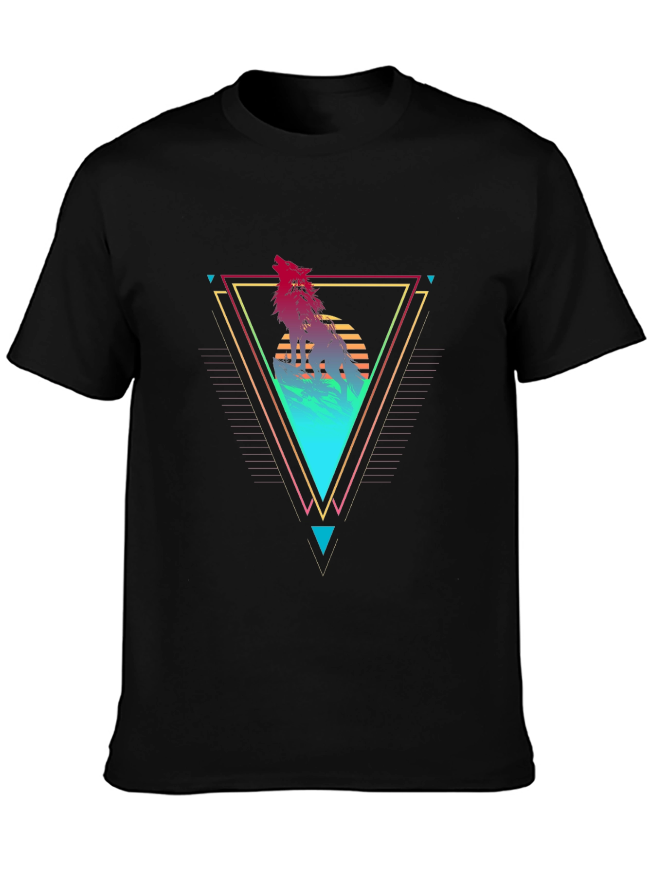 Geometric Wolf Graphic Tee