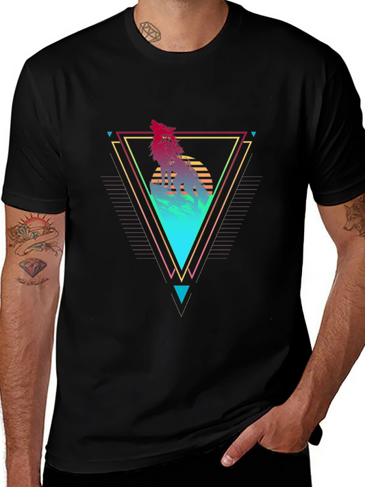 Geometric Wolf Graphic Tee