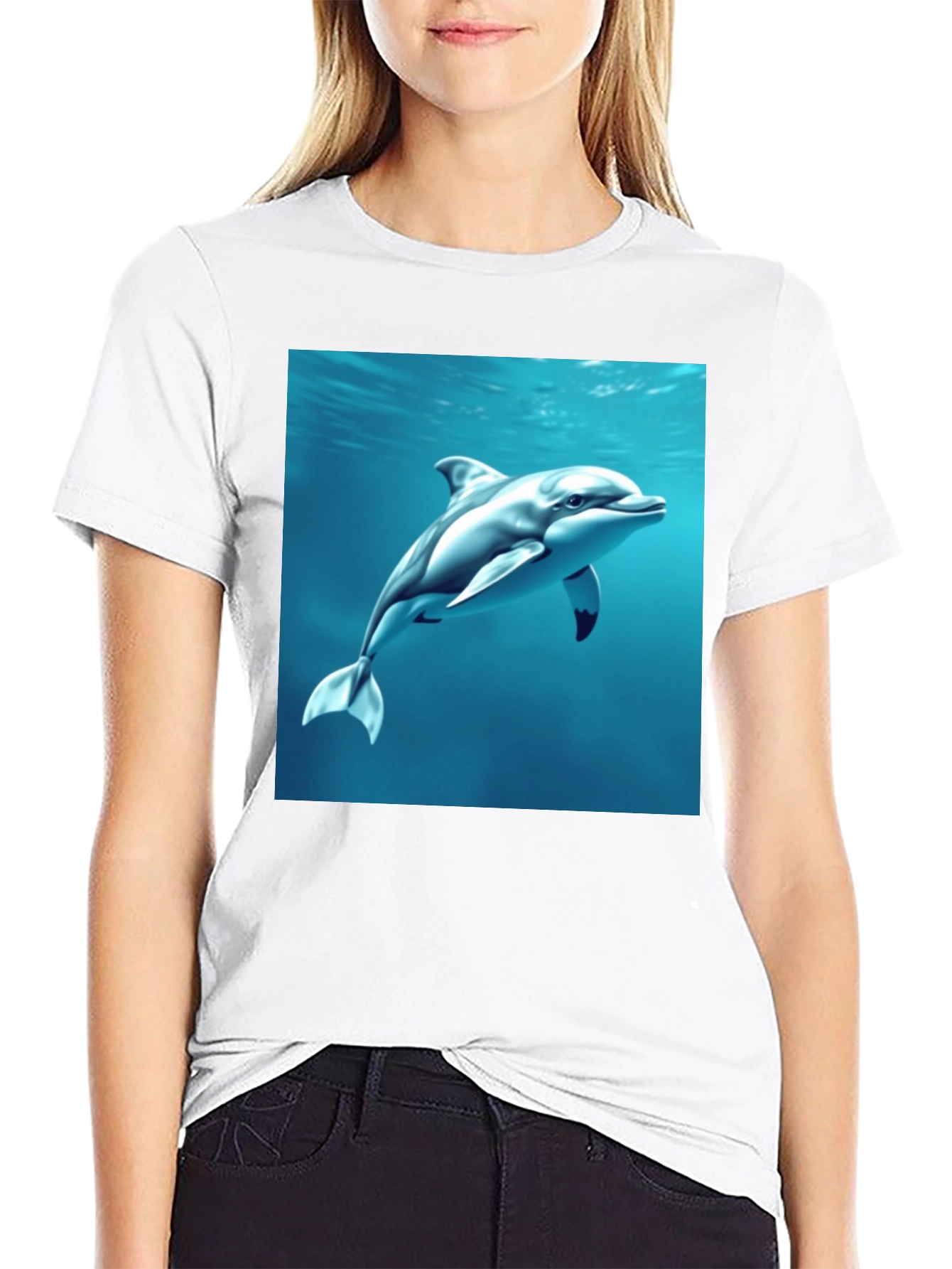 Dolphin Graphic Tee - Mens Black T-Shirt
