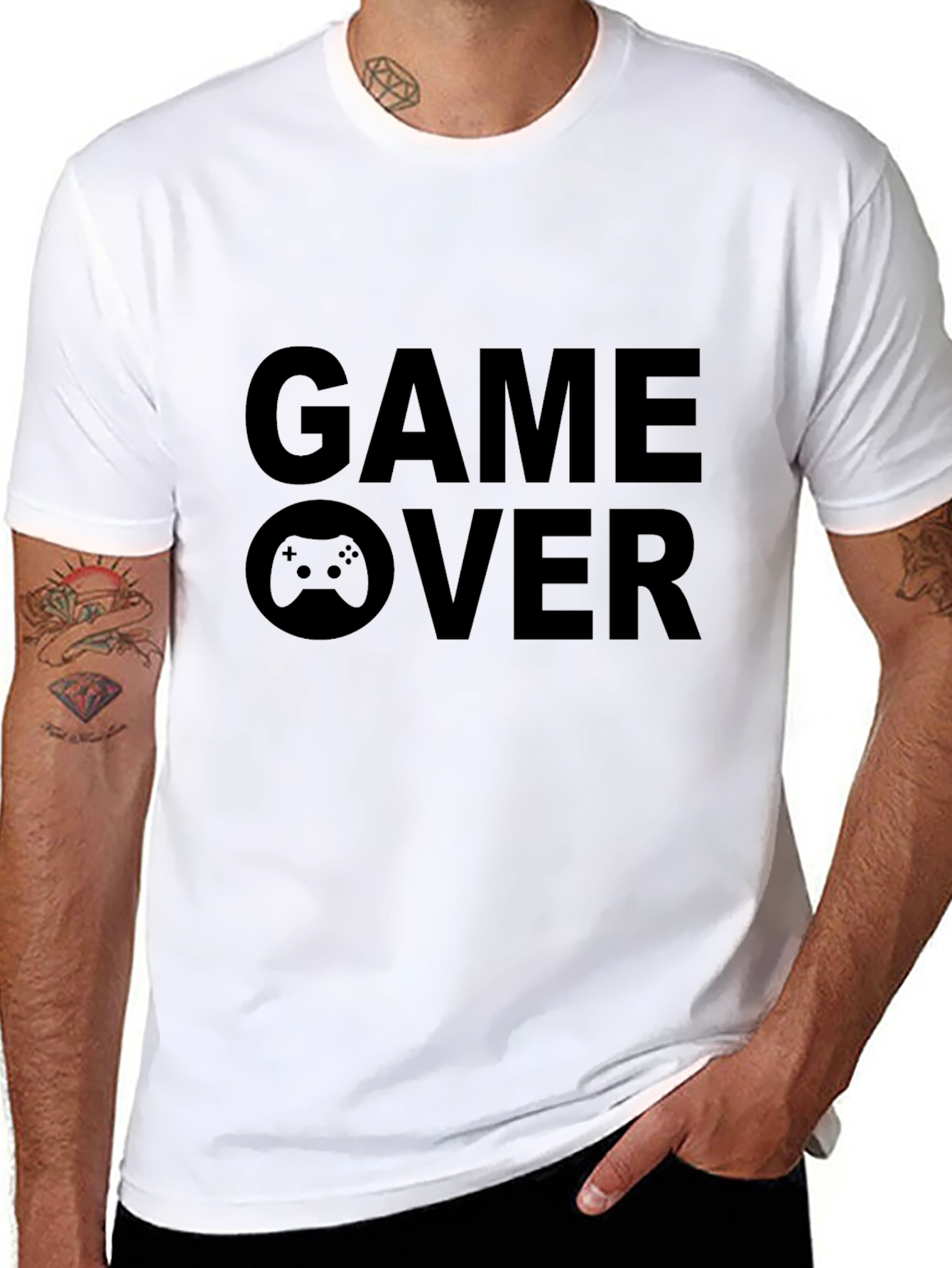 Game Over Graphic Tee - Black Gamer T-Shirt