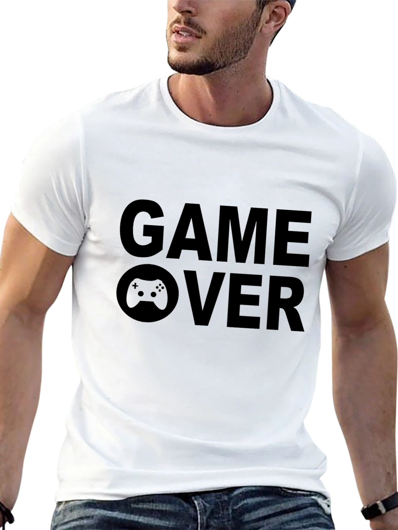 Game Over Graphic Tee - Black Gamer T-Shirt