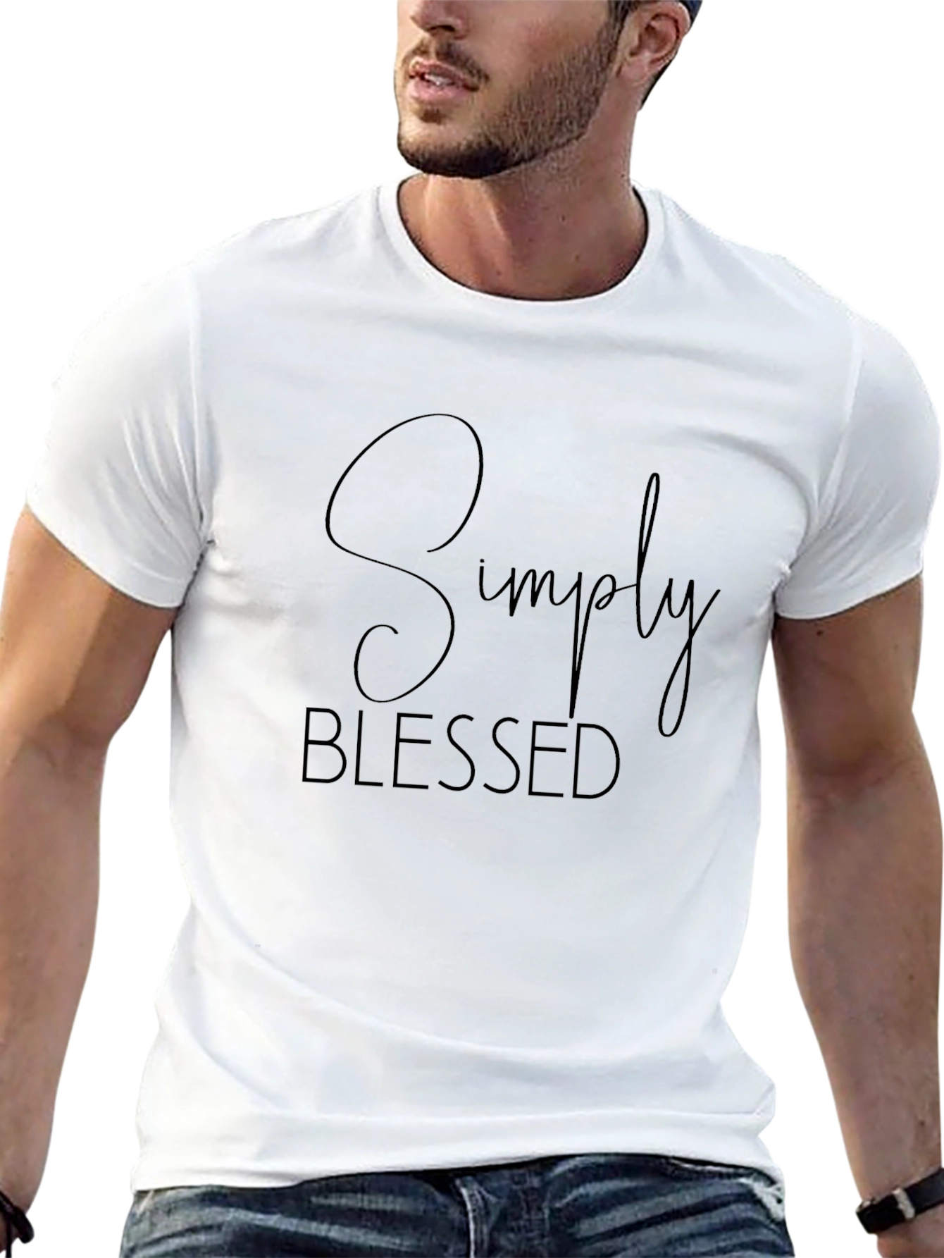 Simply Blessed Black Graphic Tee