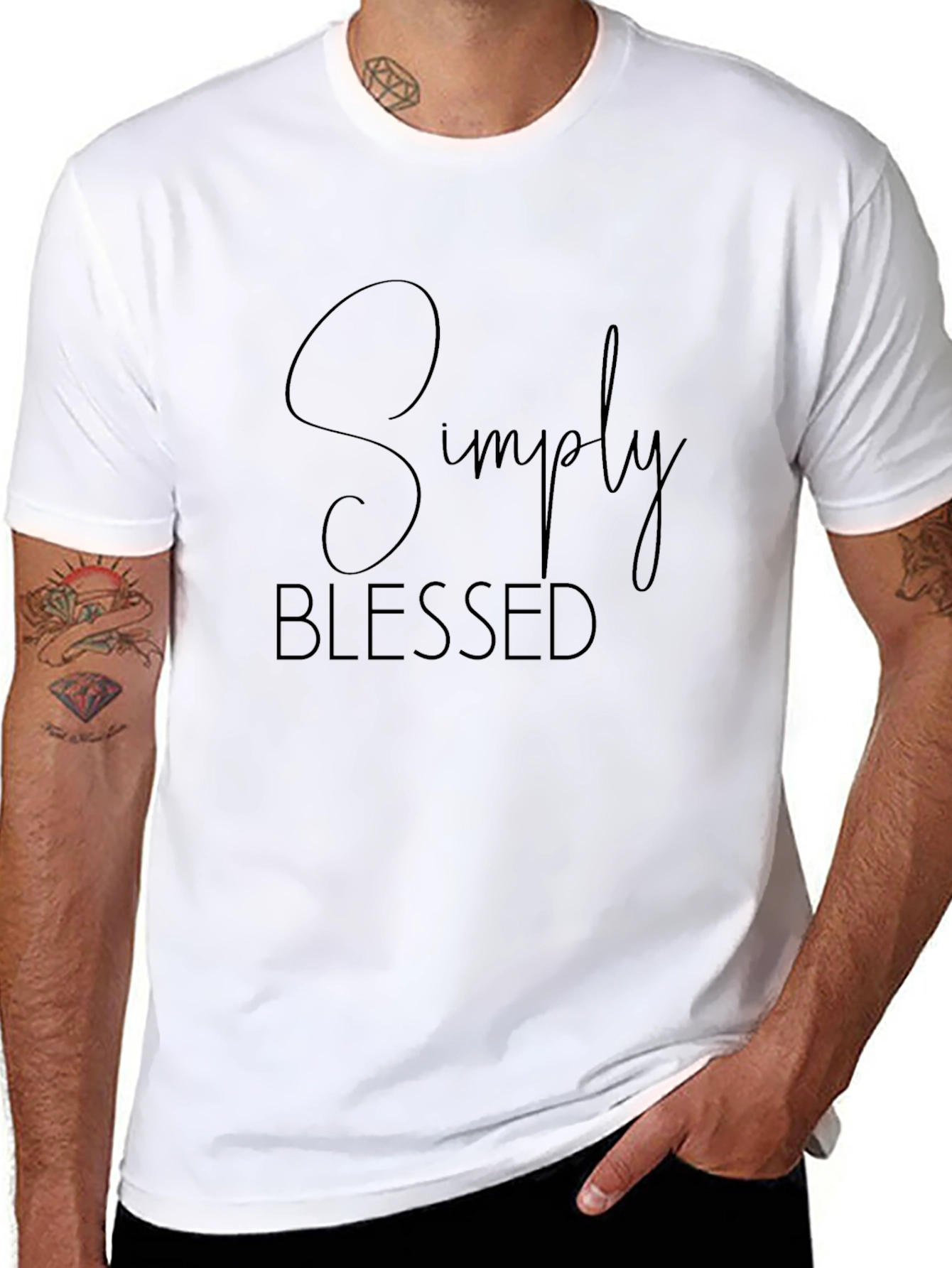 Simply Blessed Black Graphic Tee