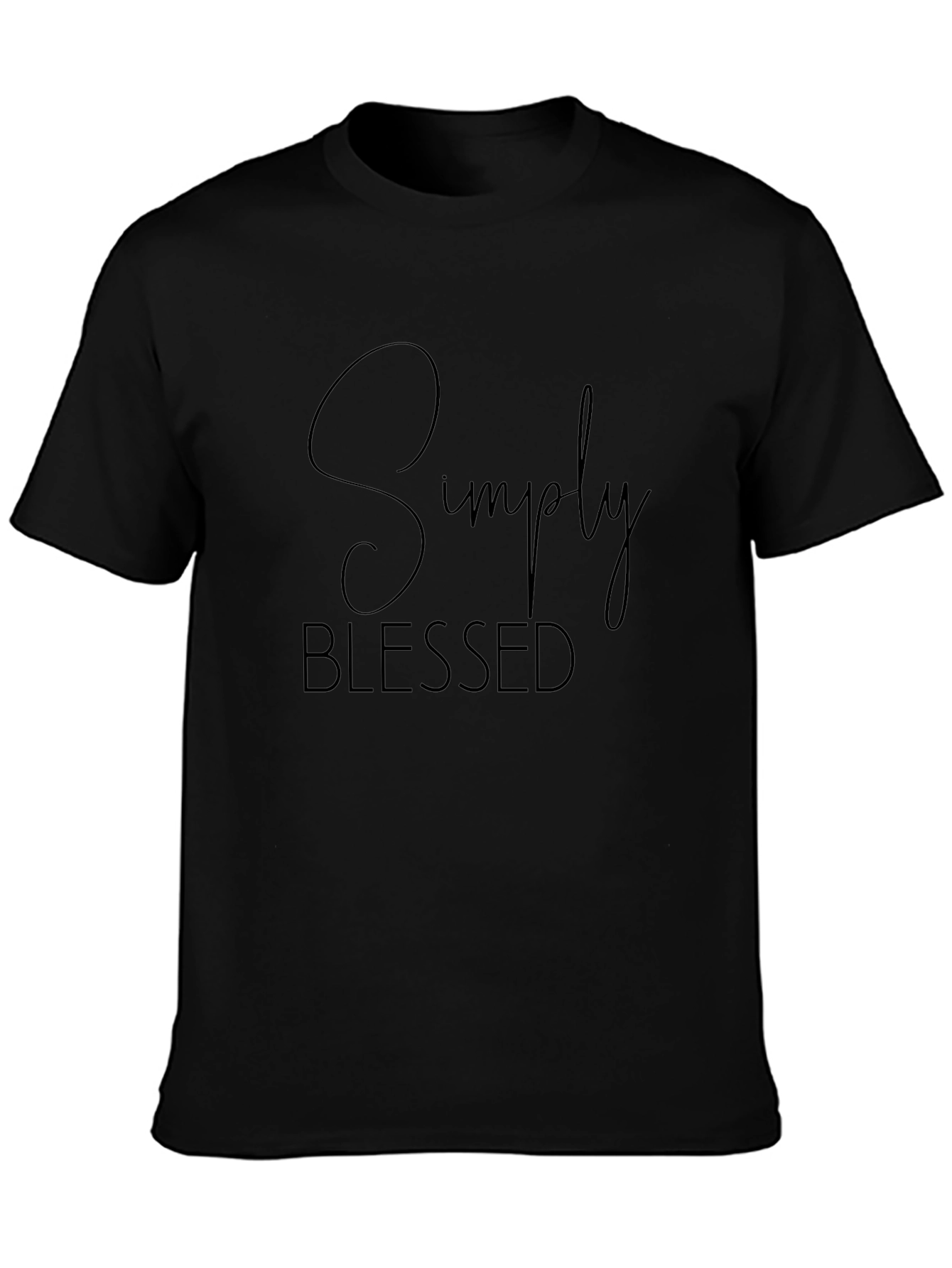 Simply Blessed Black Graphic Tee