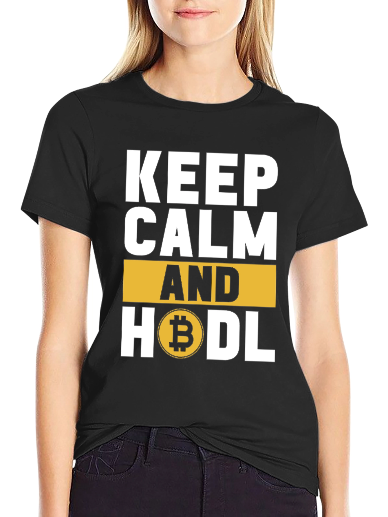Keep Calm and HODL Bitcoin Crypto T-Shirt