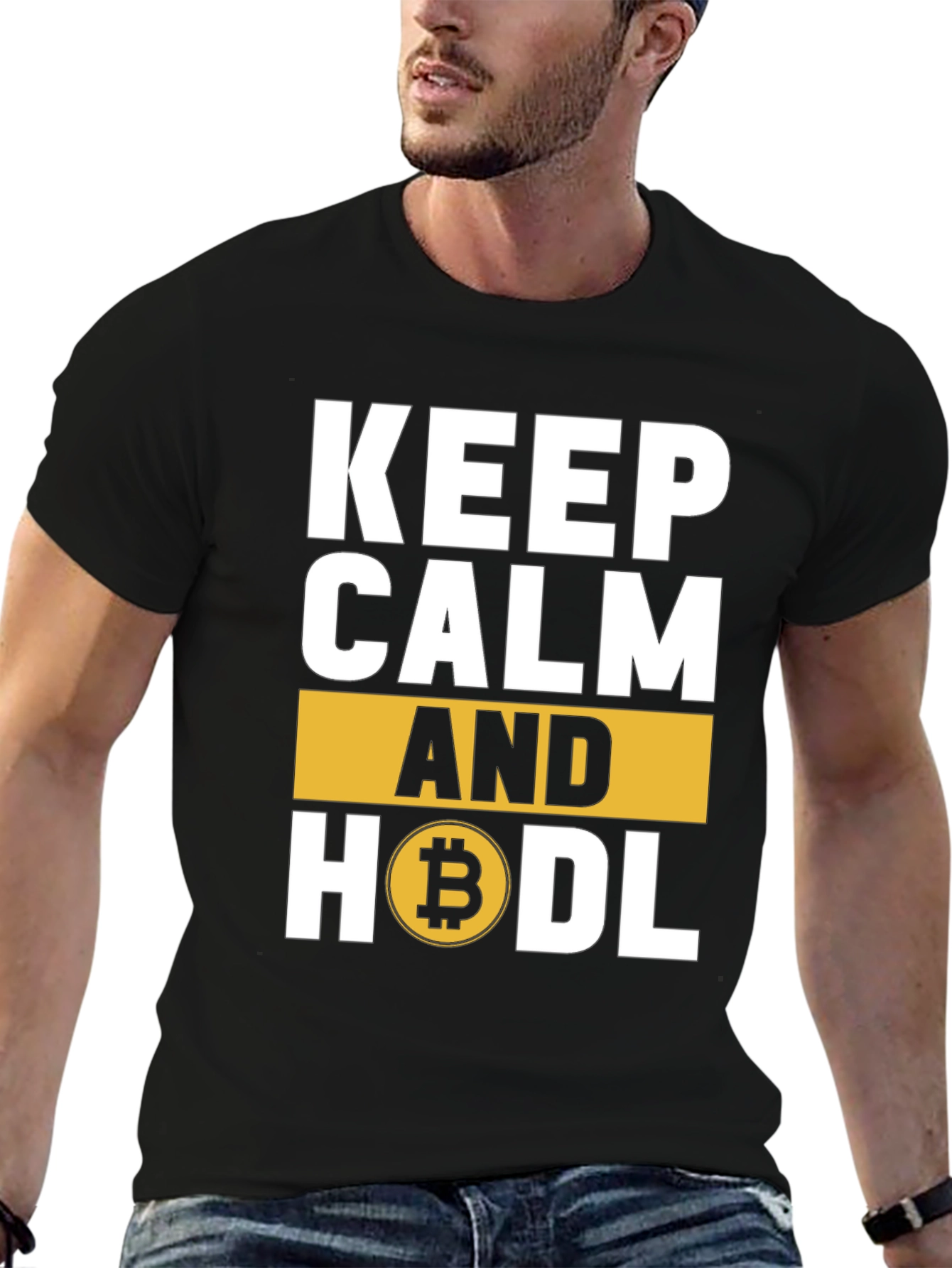 Keep Calm and HODL Bitcoin Crypto T-Shirt