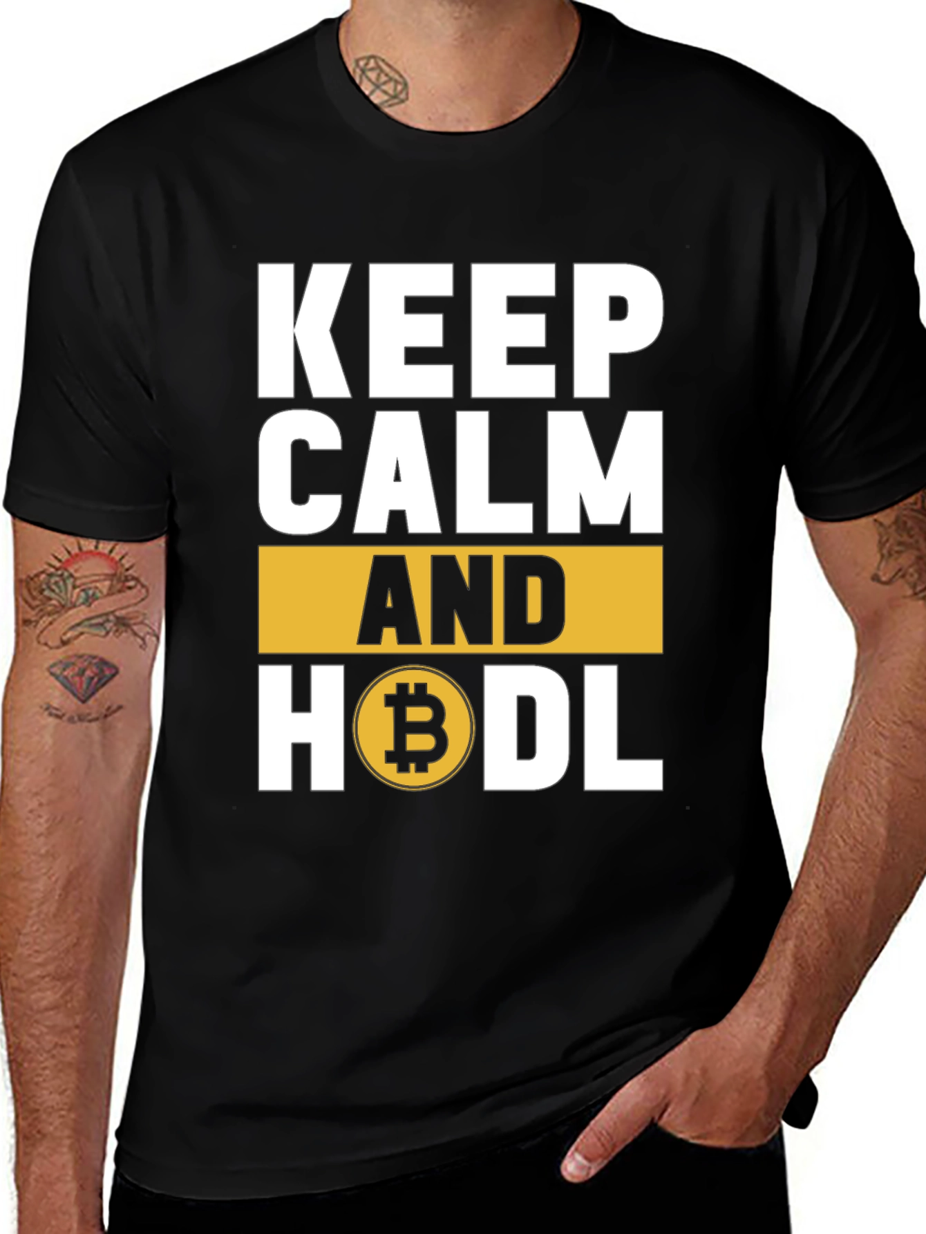 Keep Calm and HODL Bitcoin Crypto T-Shirt