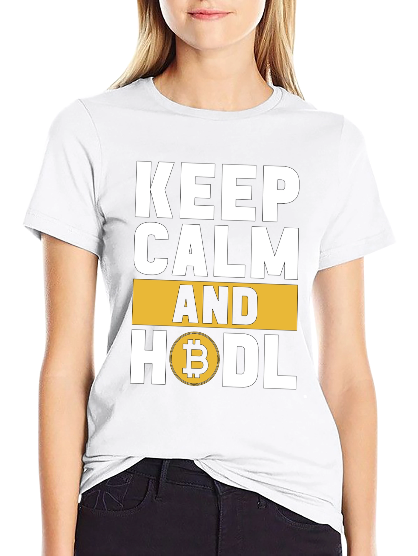 Keep Calm and HODL Bitcoin Crypto T-Shirt