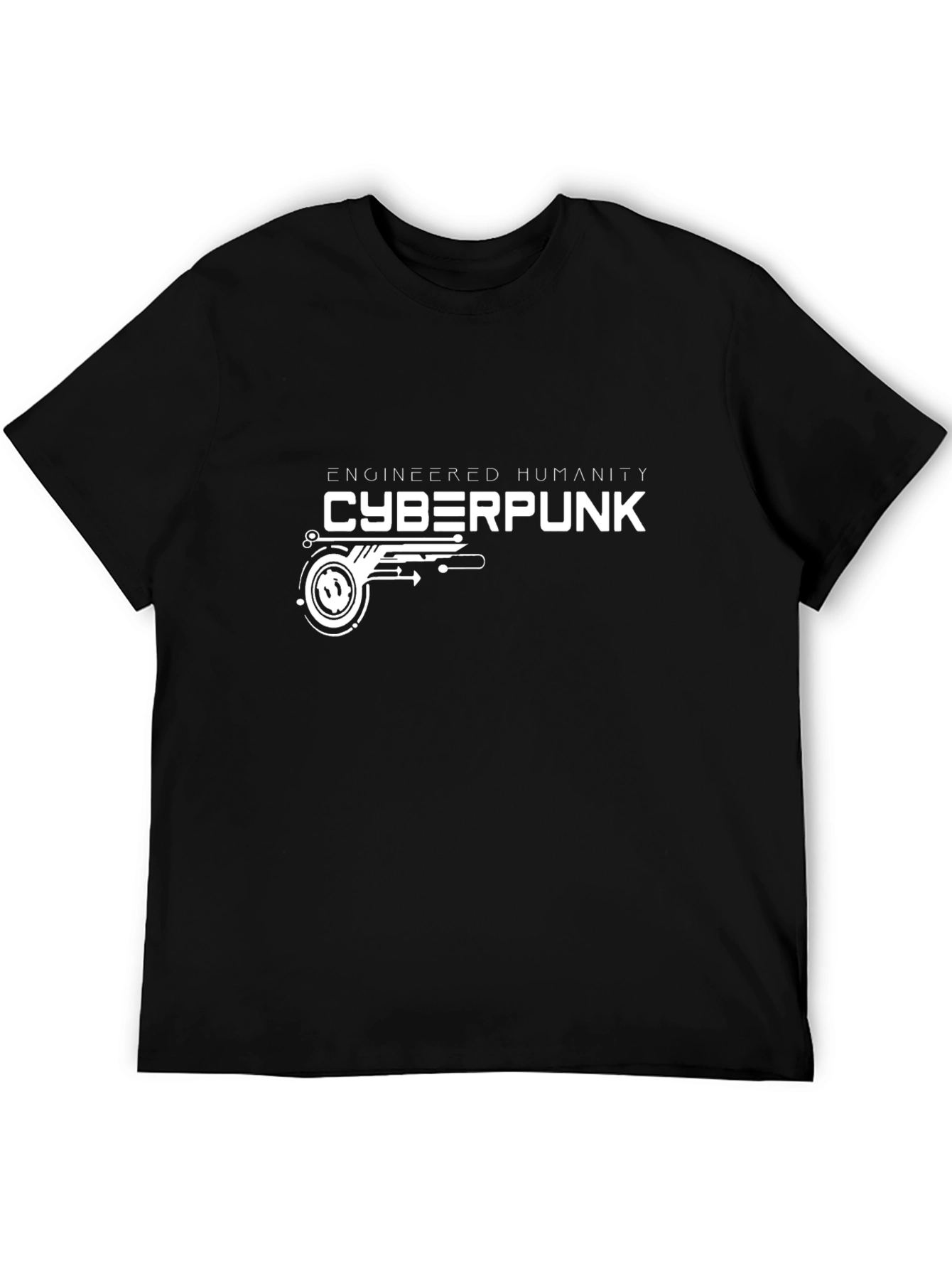 Cyberpunk Graphic Tee - Engineered Humanity Design