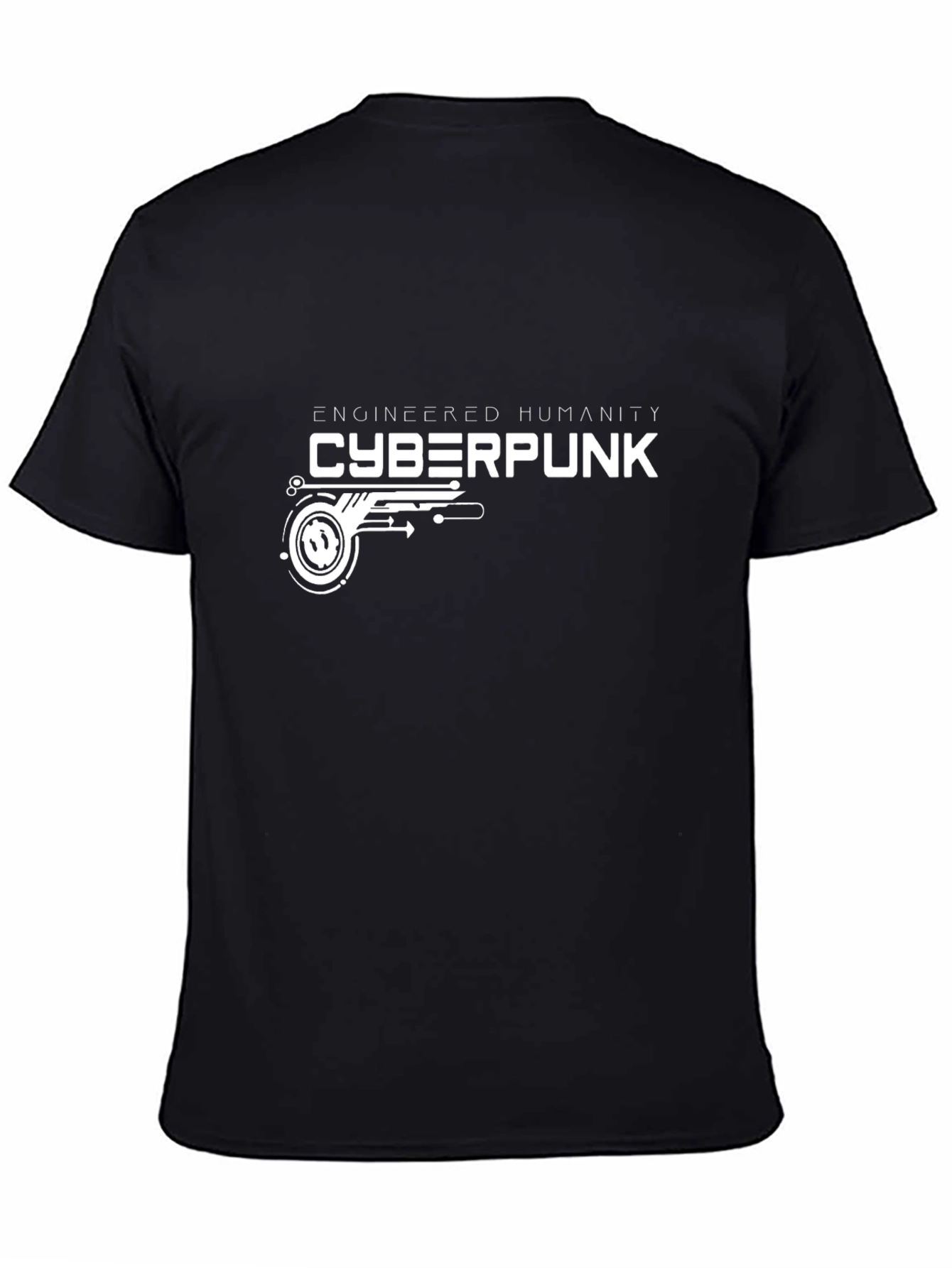 Cyberpunk Graphic Tee - Engineered Humanity Design