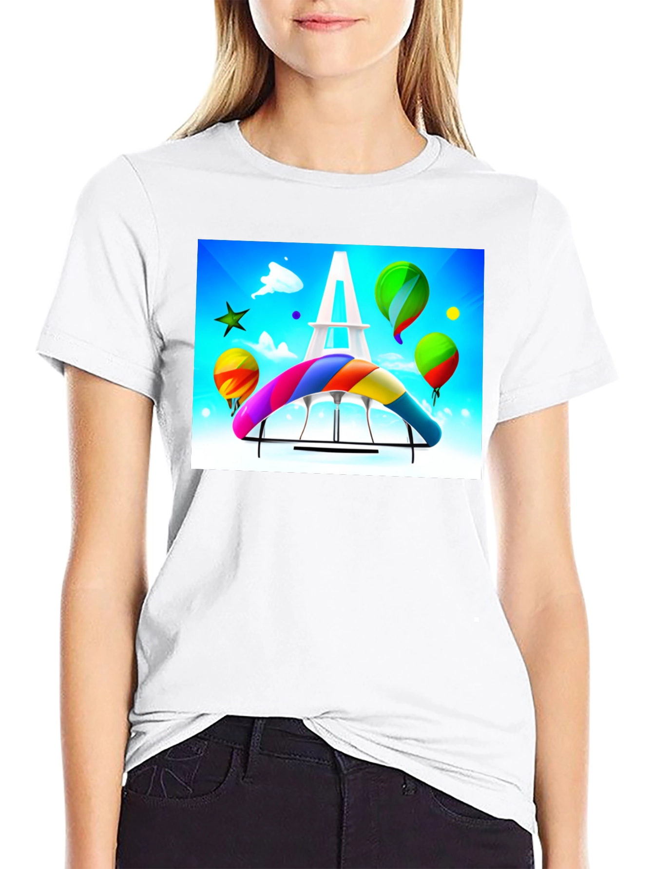 Paris Rainbow Hang Gliding T-Shirt