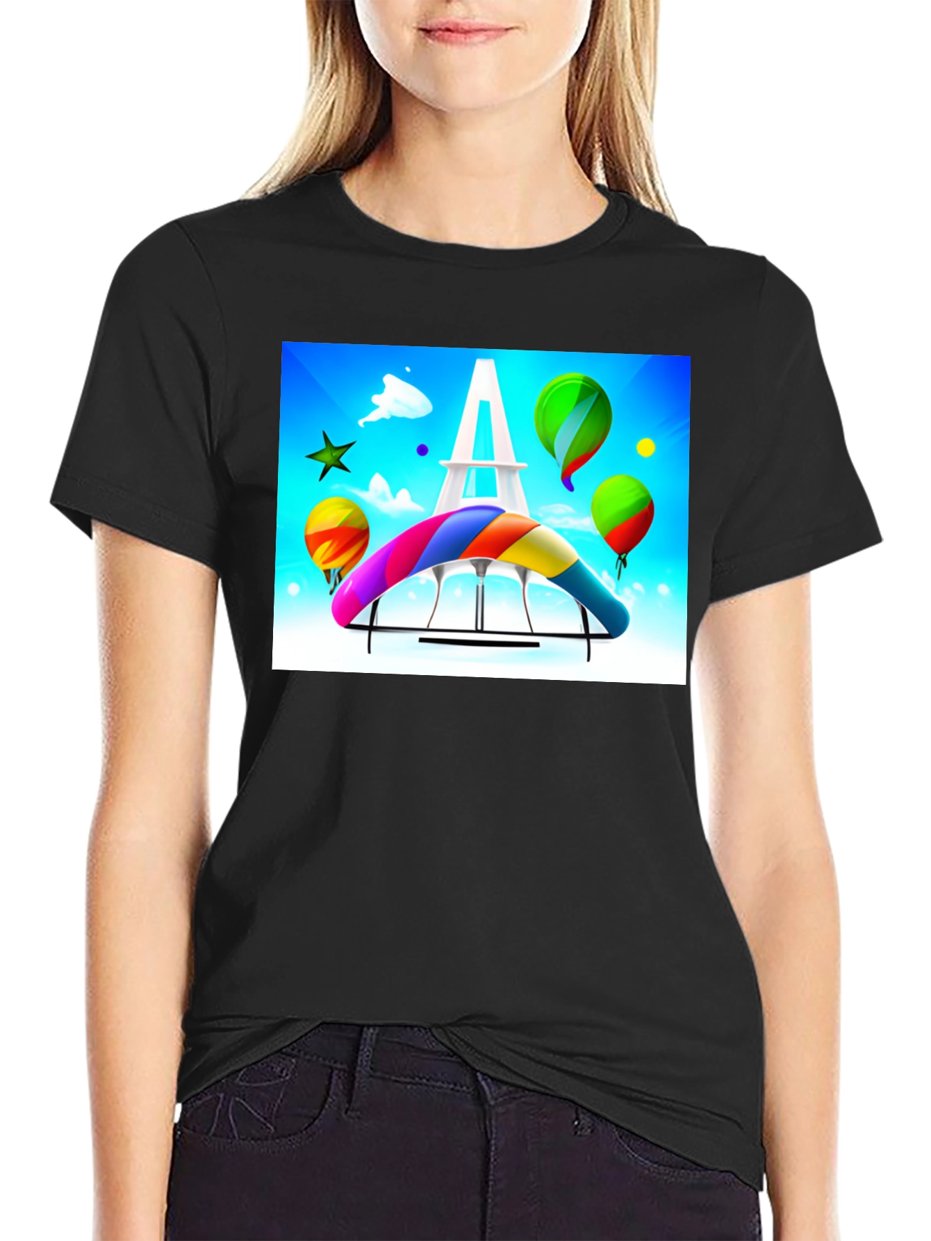 Paris Rainbow Hang Gliding T-Shirt