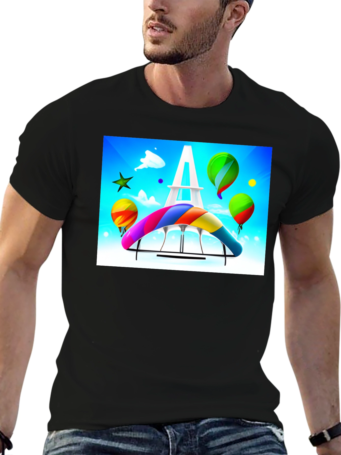 Paris Rainbow Hang Gliding T-Shirt