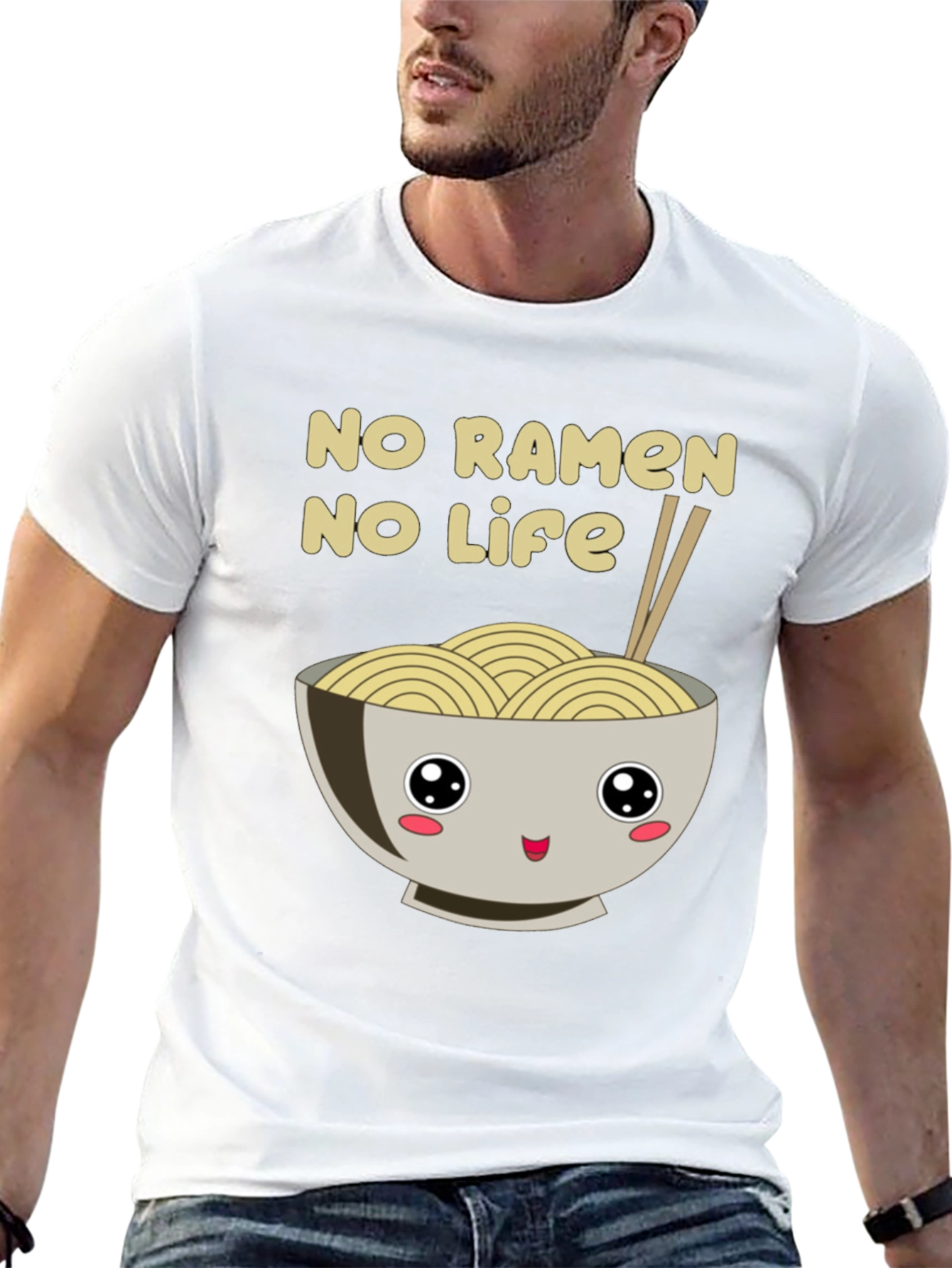 No Ramen No Life Black T-Shirt