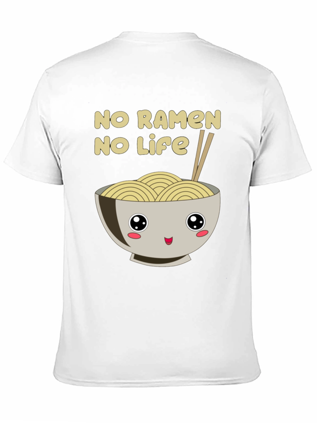 No Ramen No Life Black T-Shirt