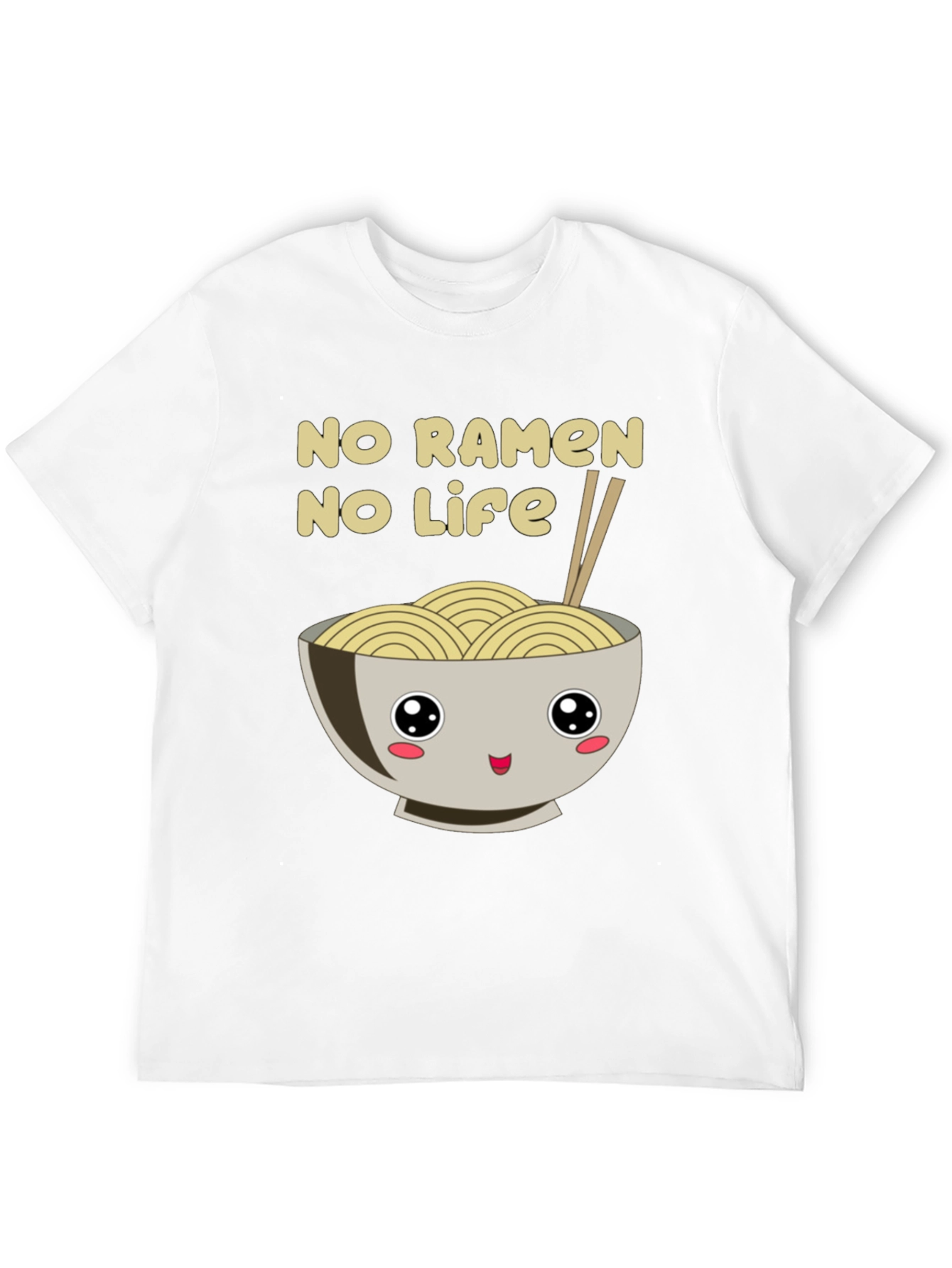 No Ramen No Life Black T-Shirt
