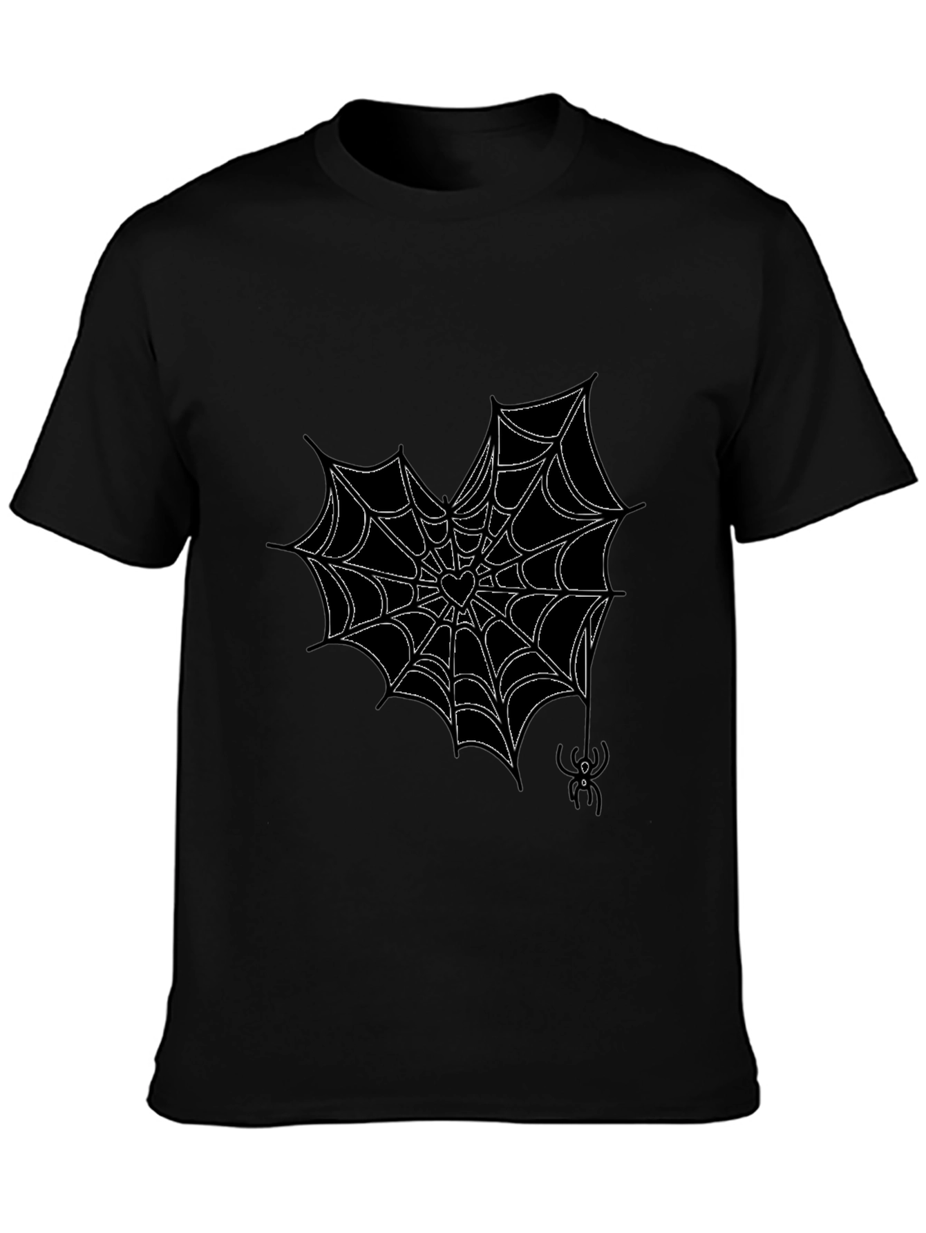 Gothic Spiderweb Heart T-Shirt