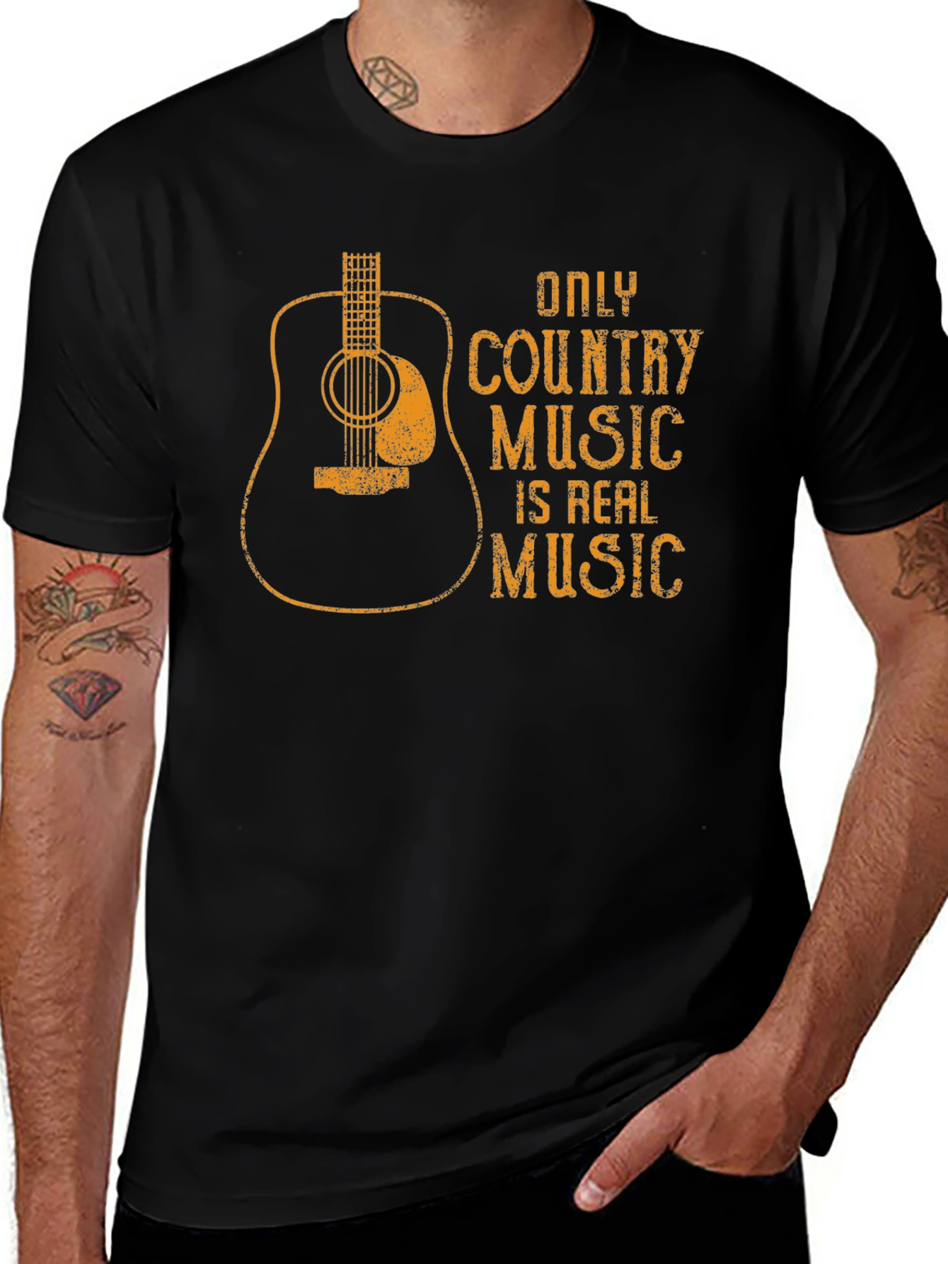 Country Music Guitar Graphic T-Shirt