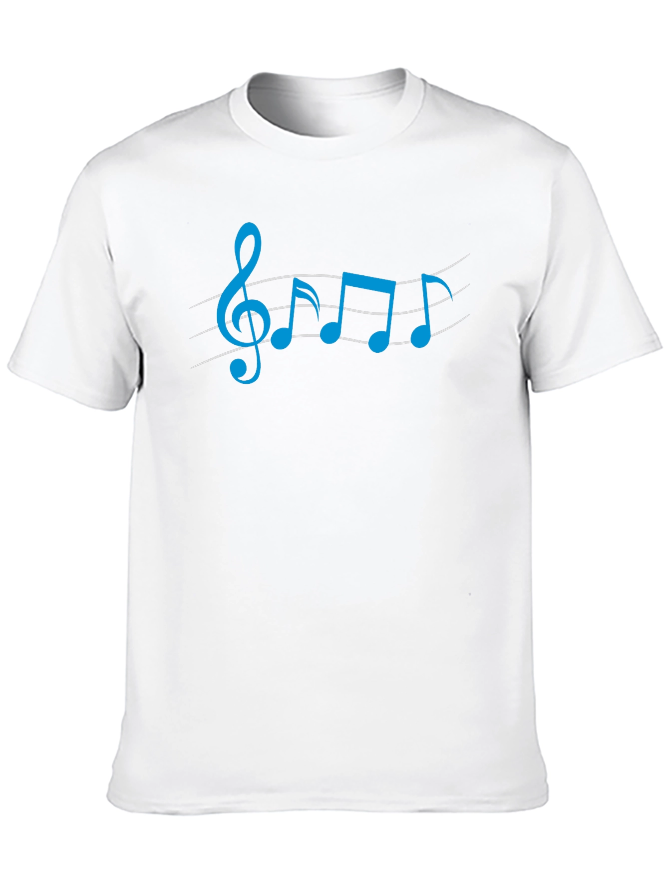 Musical Note Graphic Tee - Black Cotton Shirt