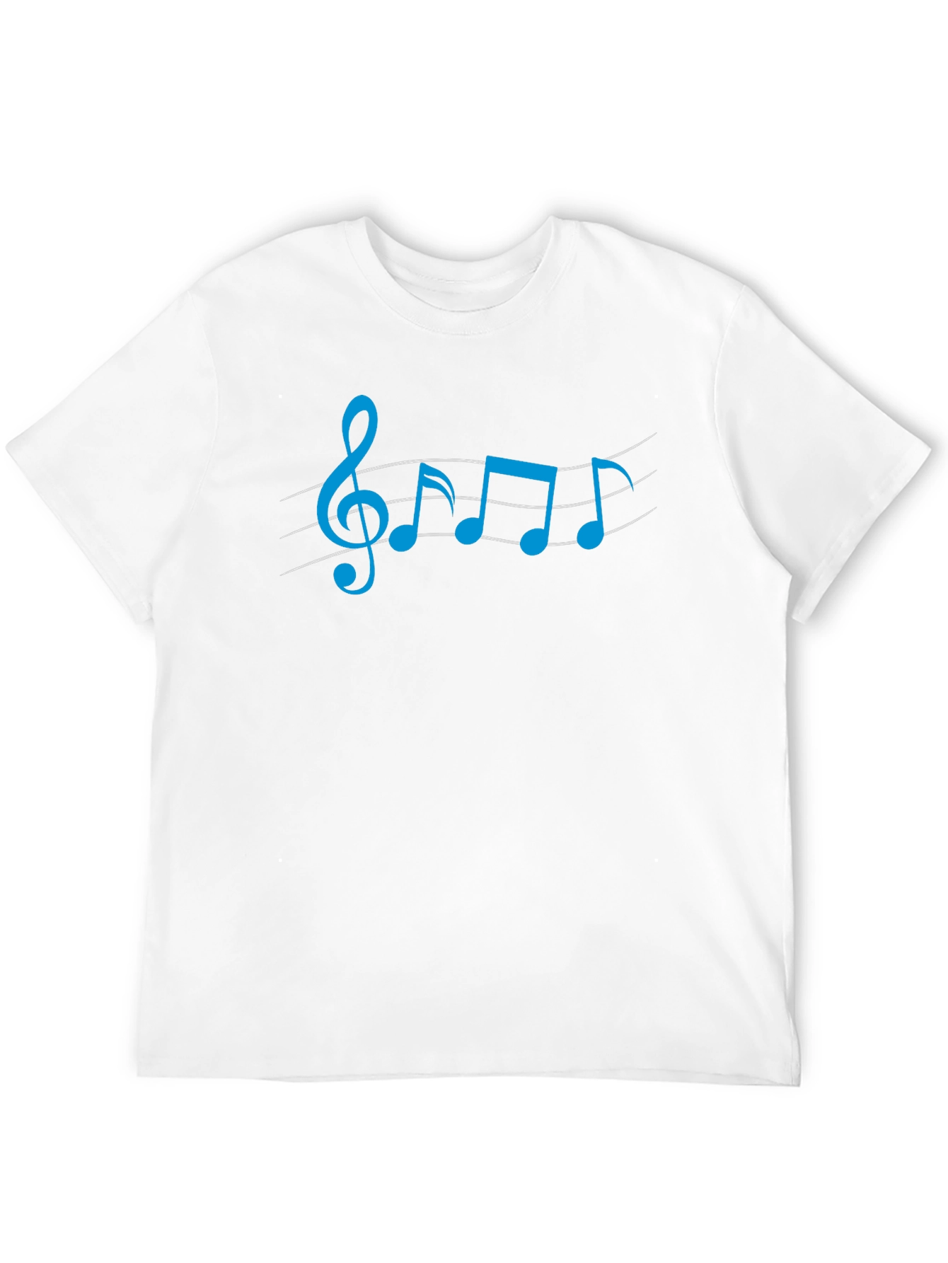 Musical Note Graphic Tee - Black Cotton Shirt