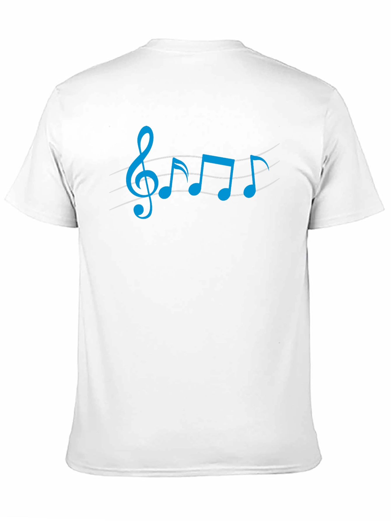 Musical Note Graphic Tee - Black Cotton Shirt