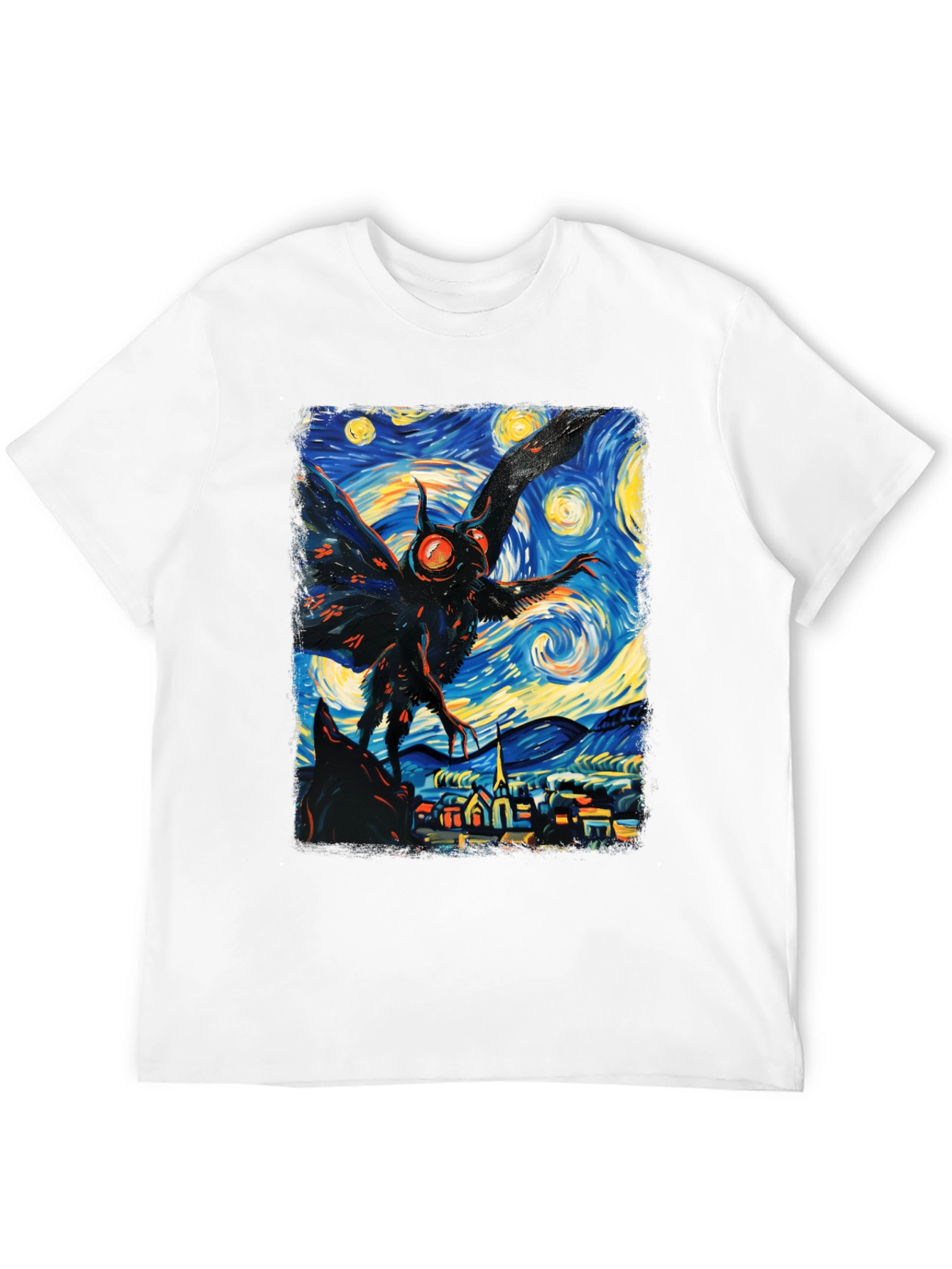 Starry Night Mothman Graphic Tee