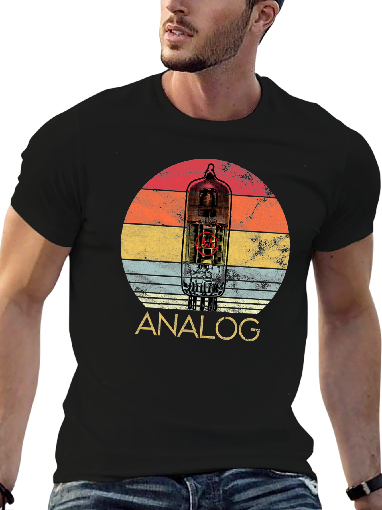 Analog Tube Circuit Black T-Shirt