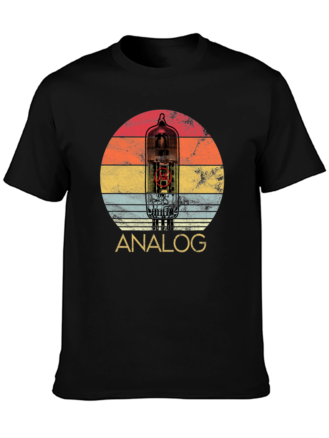Analog Tube Circuit Black T-Shirt