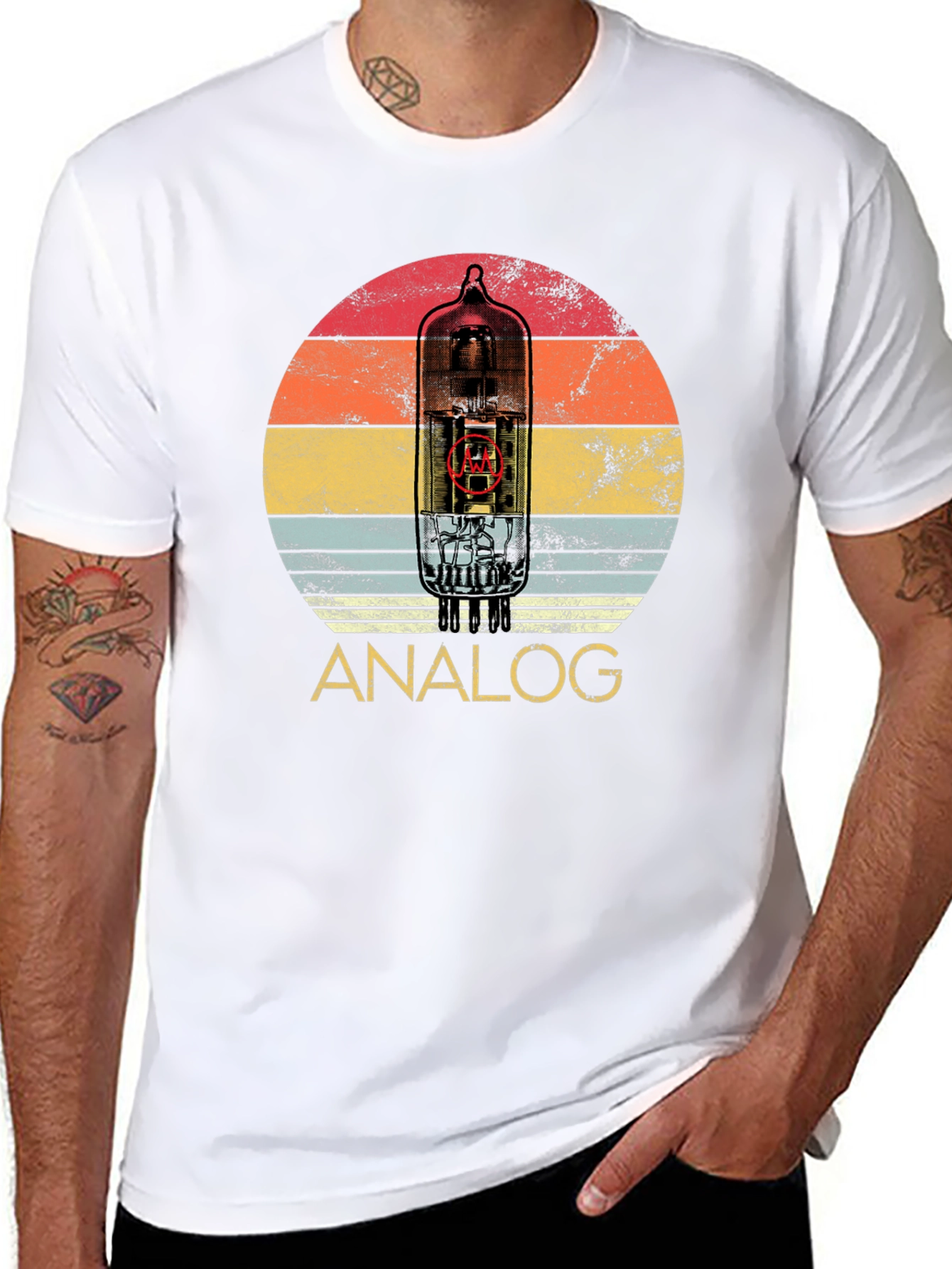 Analog Tube Circuit Black T-Shirt