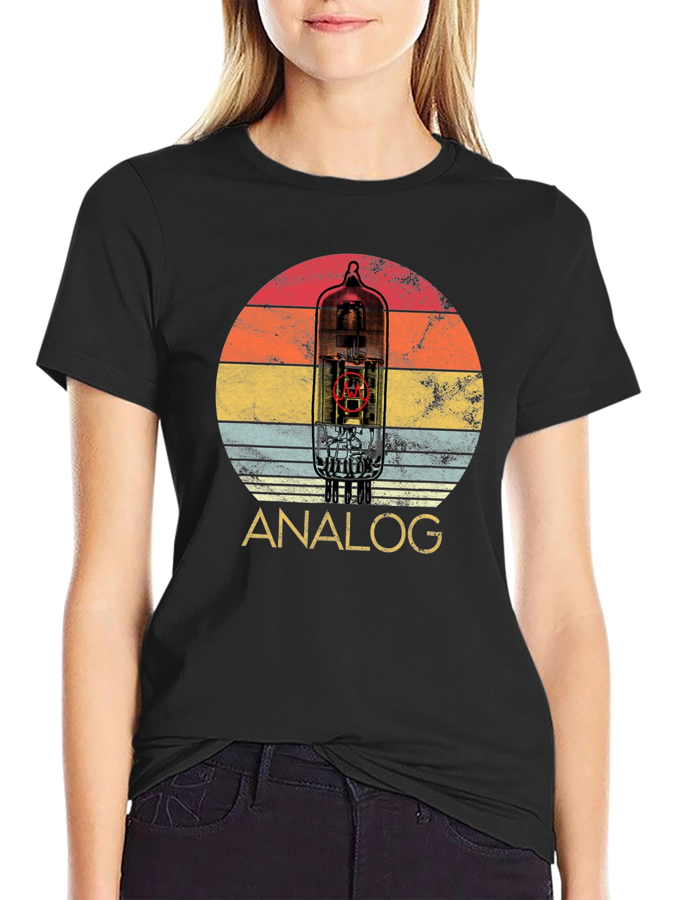 Analog Tube Circuit Black T-Shirt