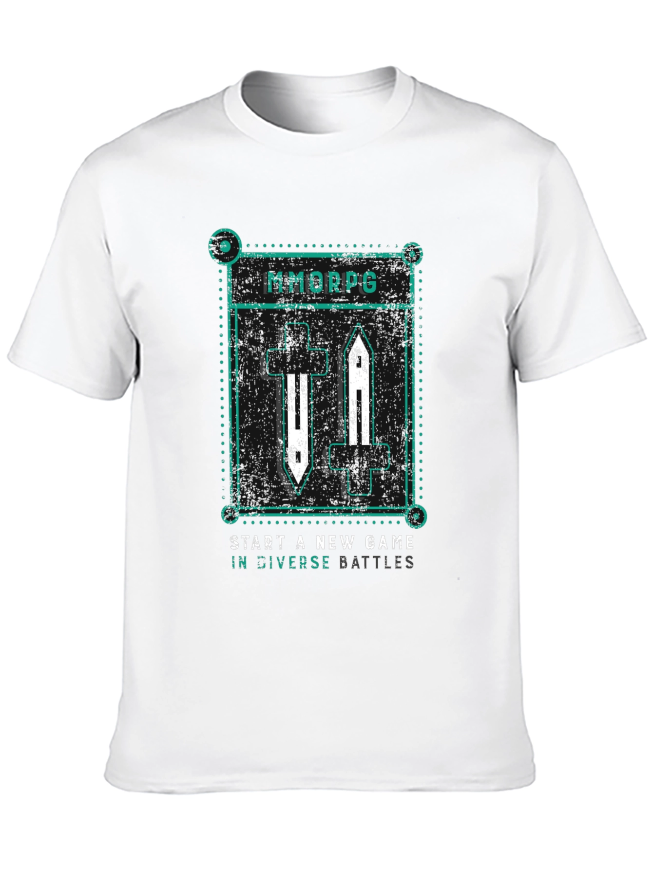 MMORPG Game Start Black T-Shirt