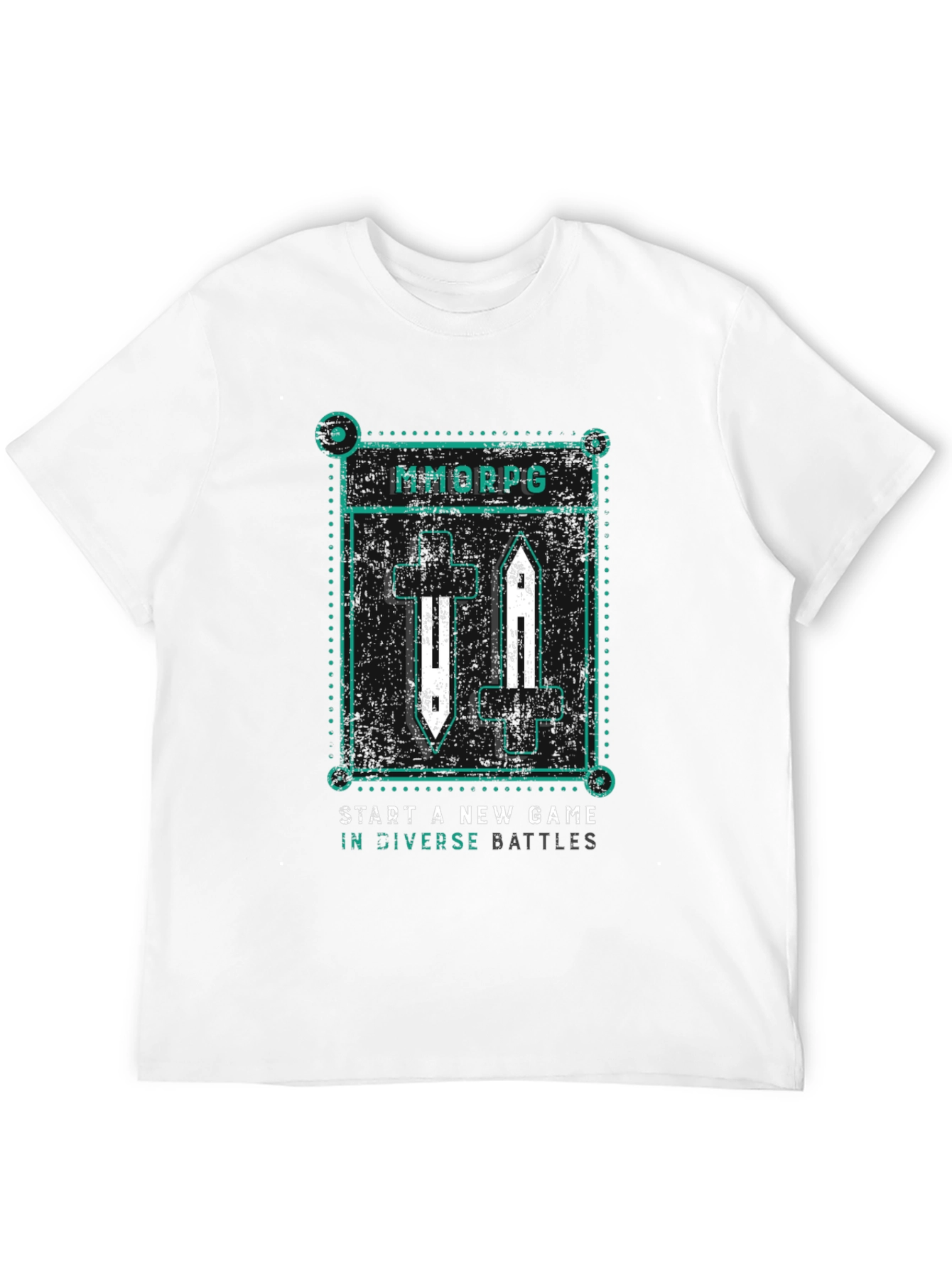 MMORPG Game Start Black T-Shirt