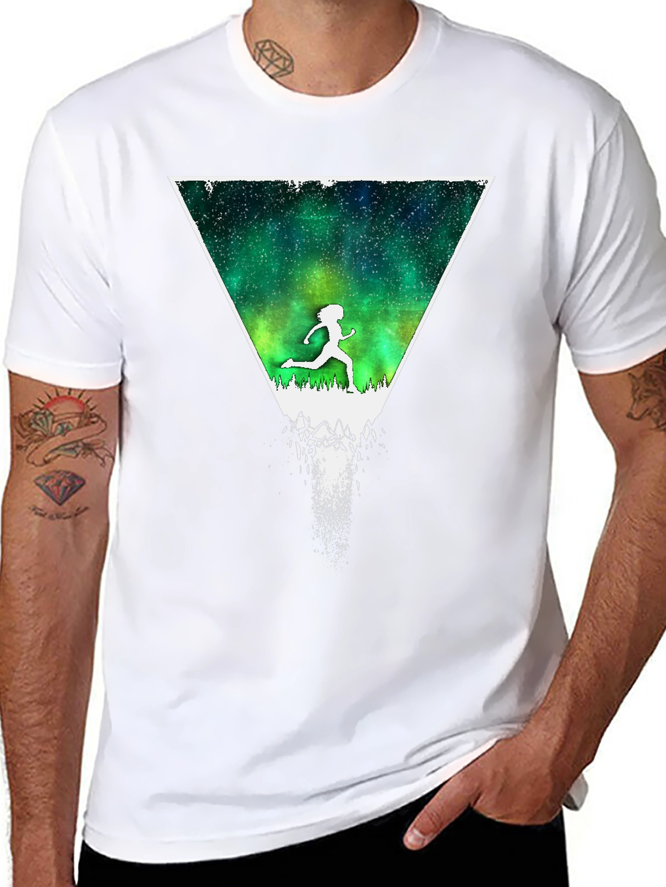Northern Lights Runner Graphic T-Shirt