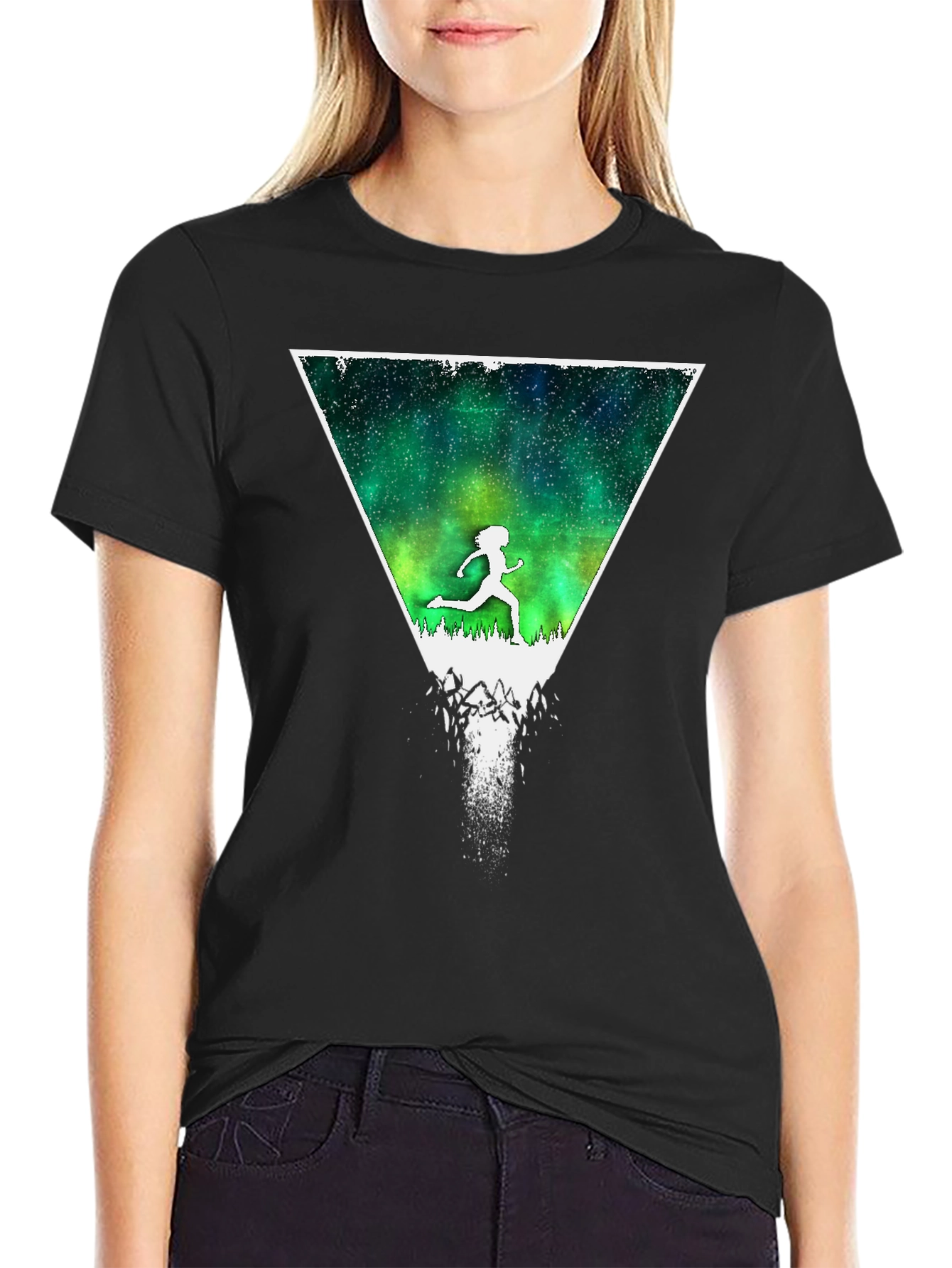 Northern Lights Runner Graphic T-Shirt
