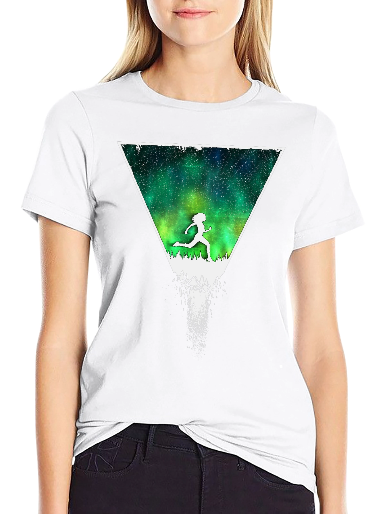 Northern Lights Runner Graphic T-Shirt