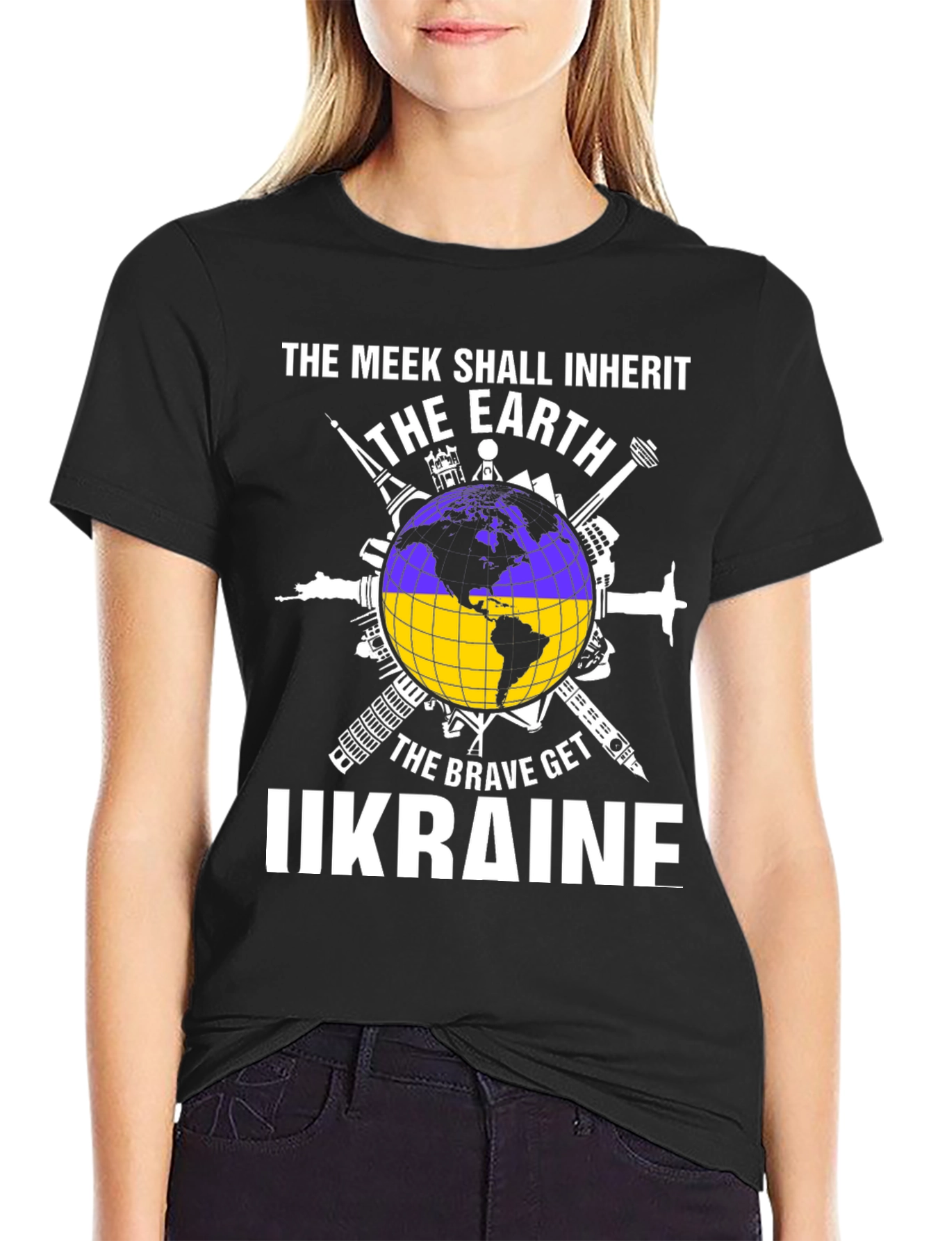 Ukraine Earth T-Shirt - The Meek Shall Inherit