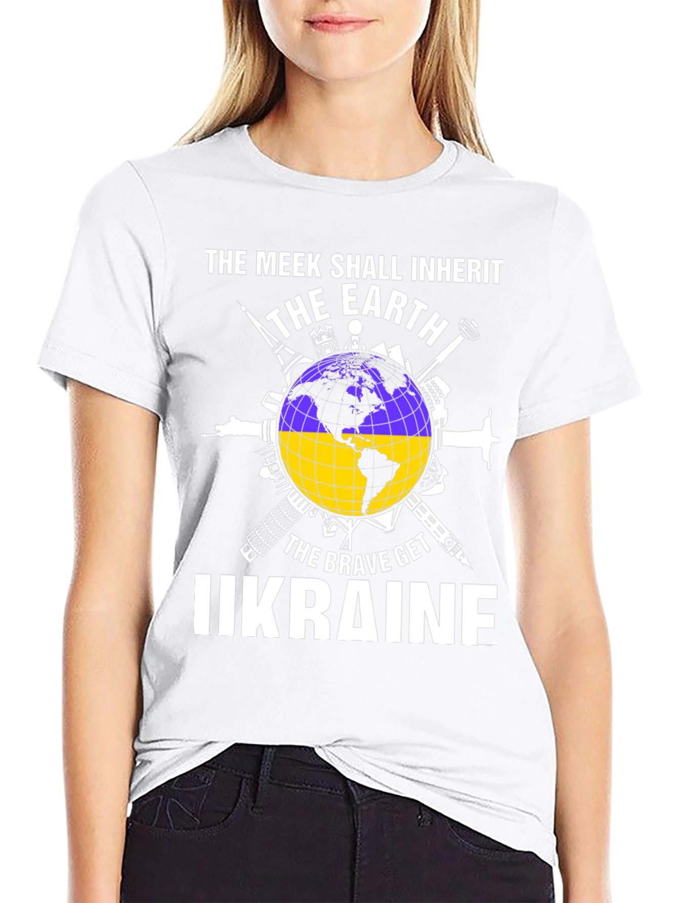 Ukraine Earth T-Shirt - The Meek Shall Inherit