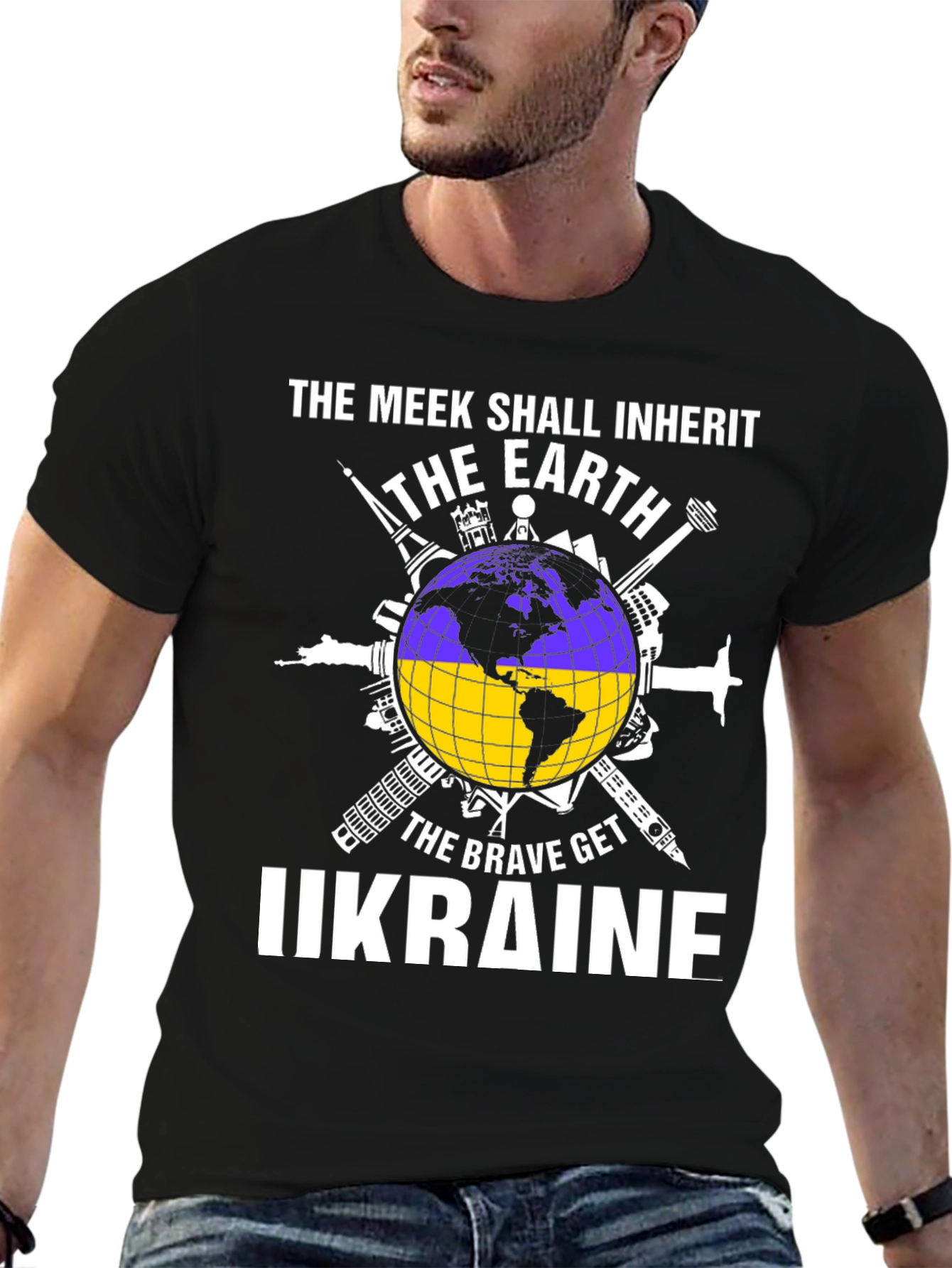Ukraine Earth T-Shirt - The Meek Shall Inherit