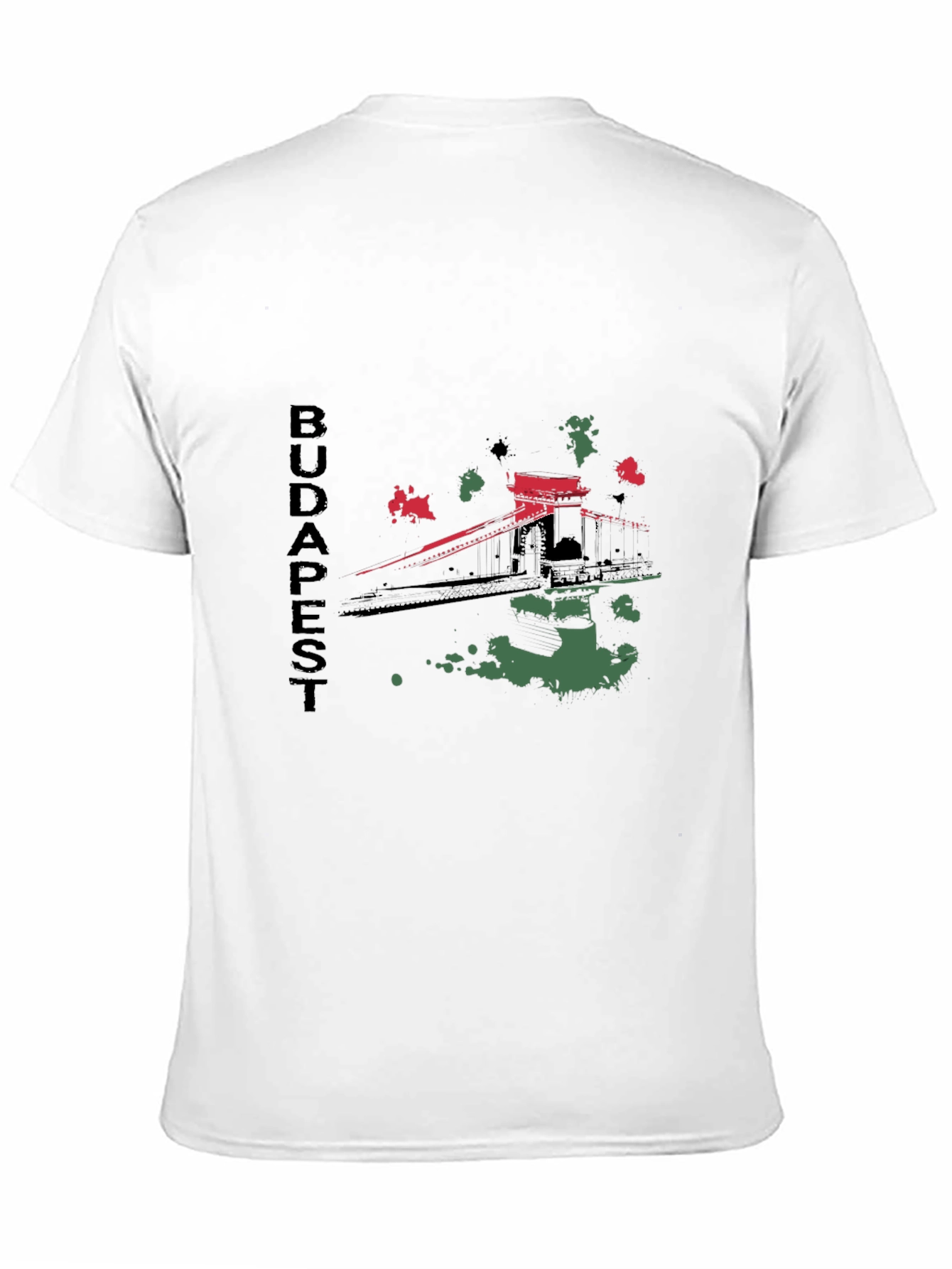 Budapest Bridge Graphic T-Shirt - Black