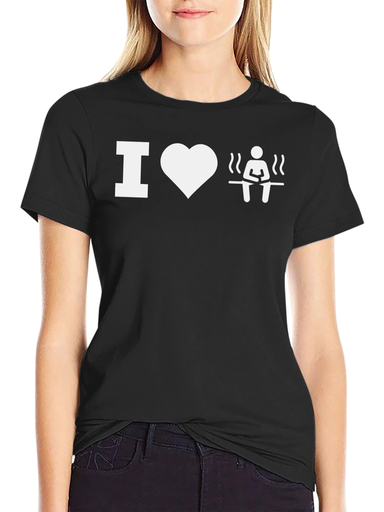 I Heart Sauna - Black T-Shirt