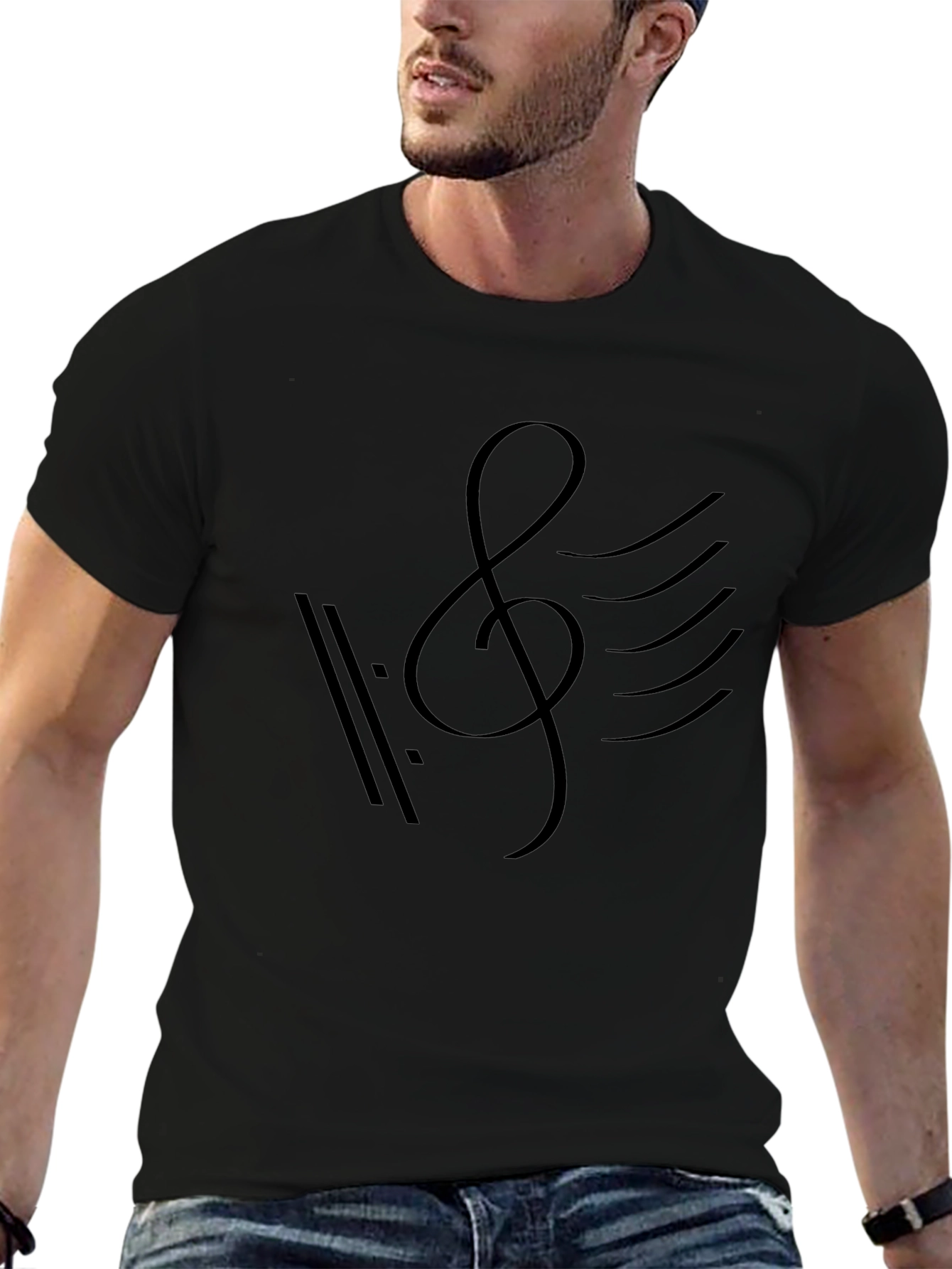 Music Note Graphic Tee - Stylish Cotton T-Shirt