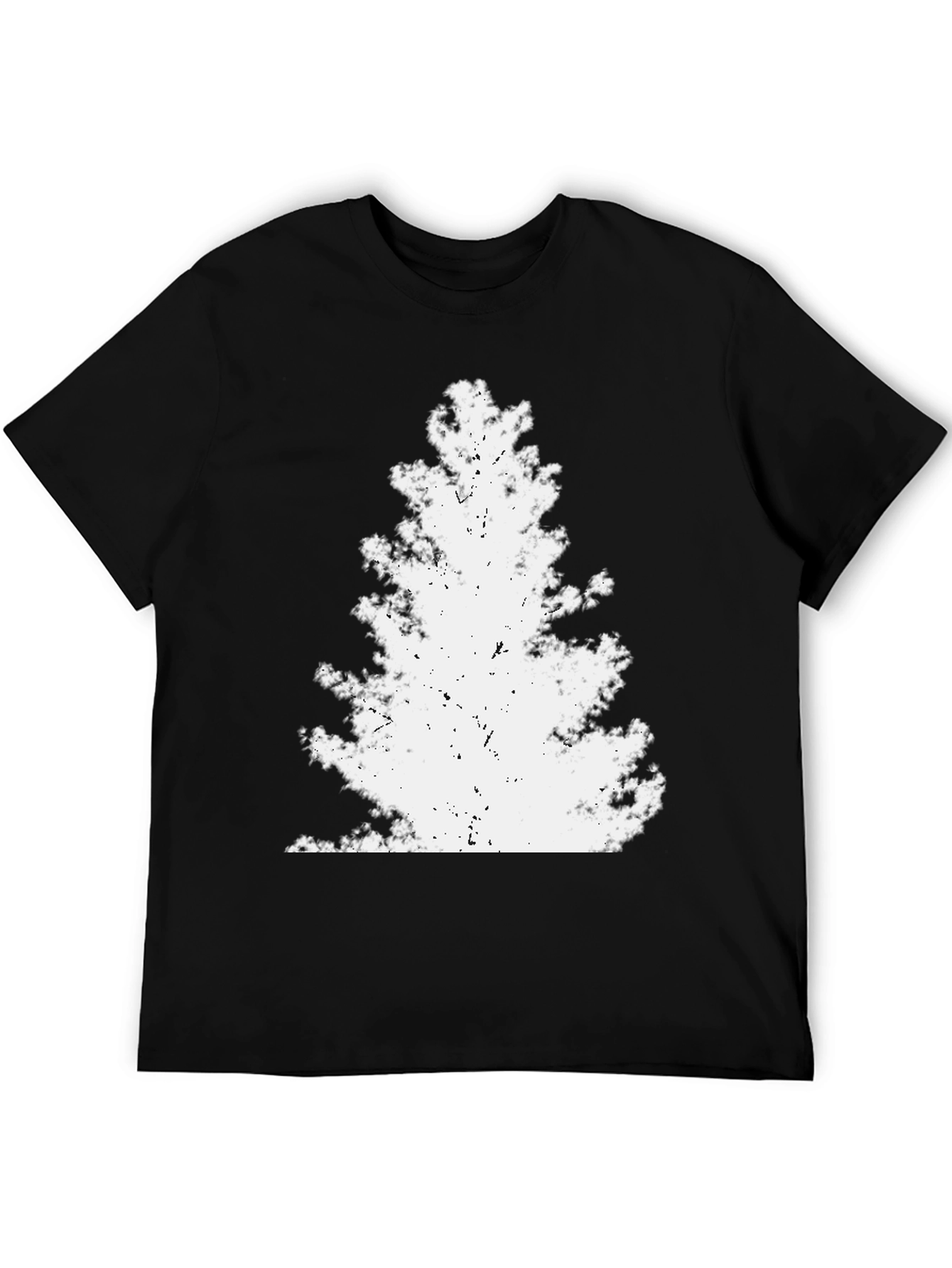 Grunge Tree Graphic Tee - Black