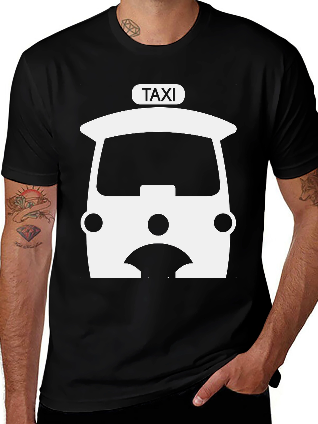Taxi Graphic Tee - Black