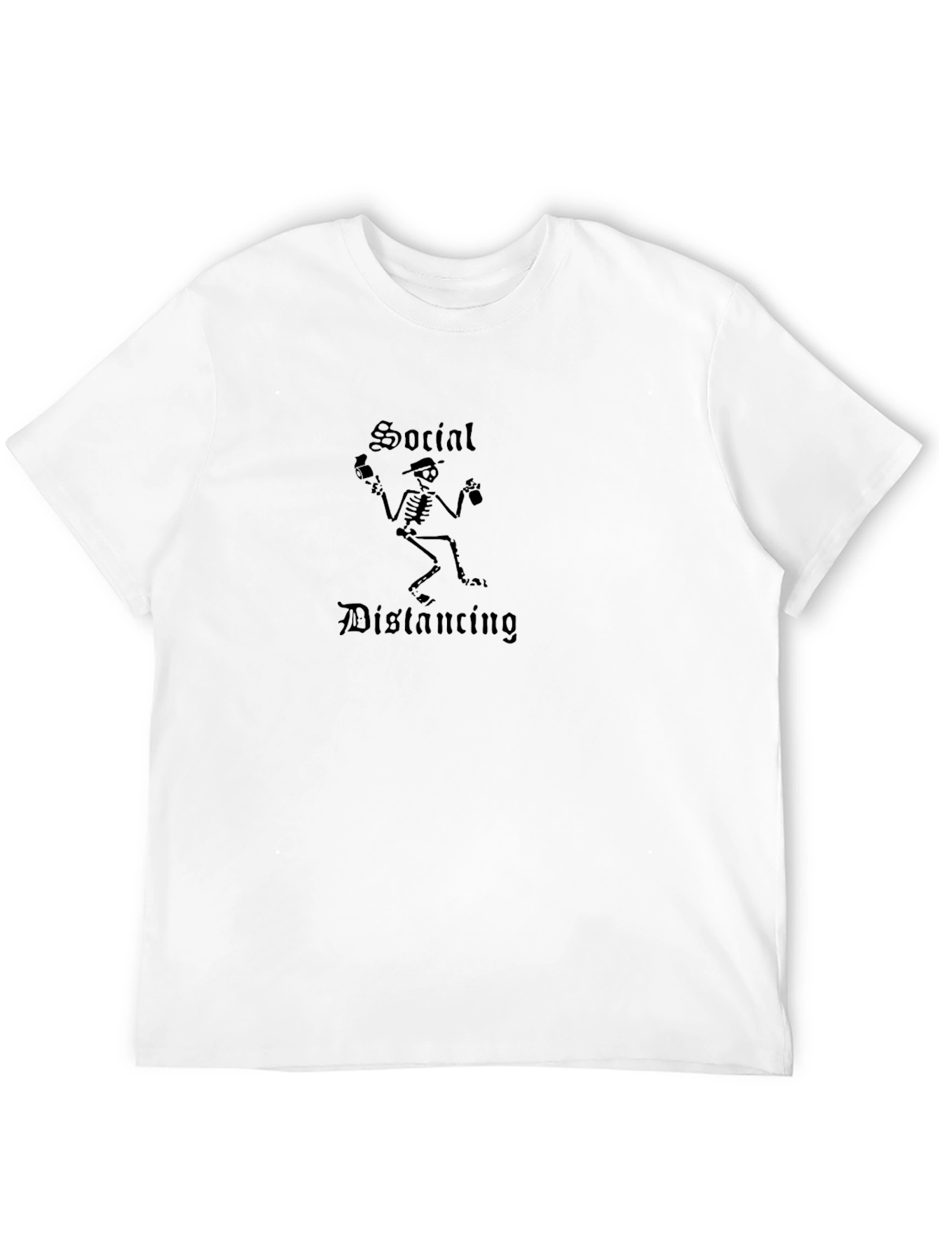 Social Distancing Skeleton Graphic Tee