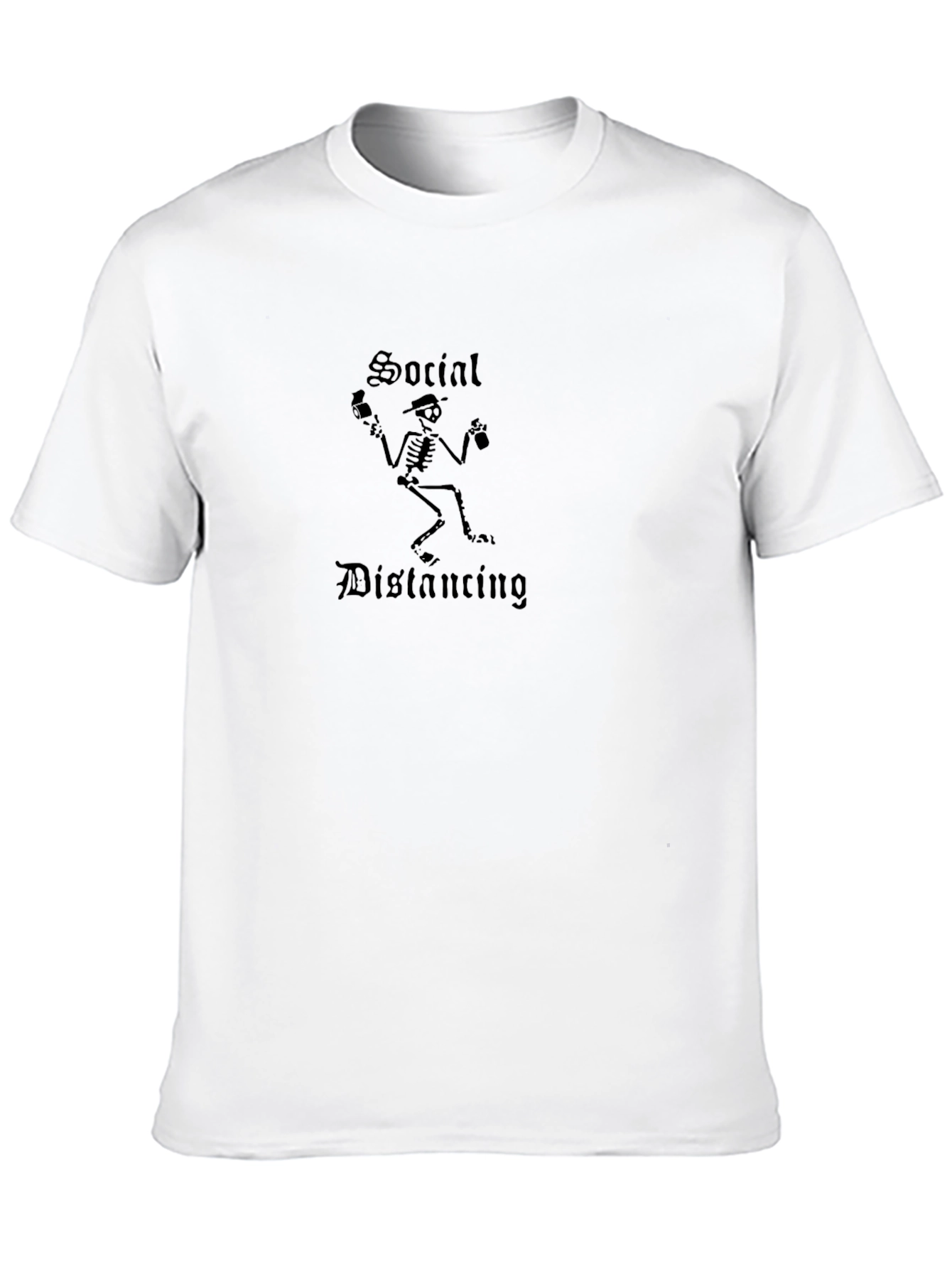 Social Distancing Skeleton Graphic Tee