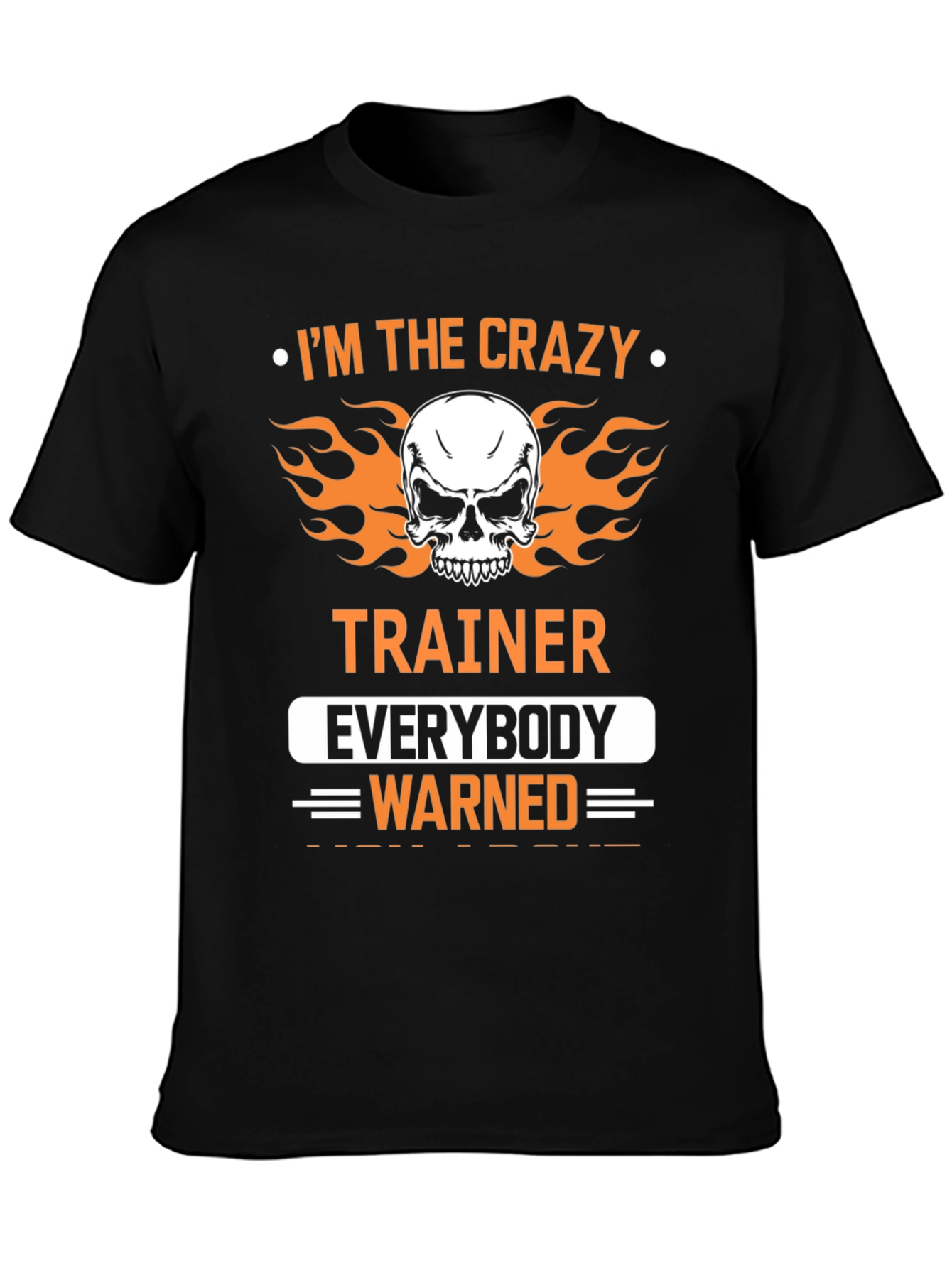 Crazy Trainer Skull Graphic Tee - Gym Humor
