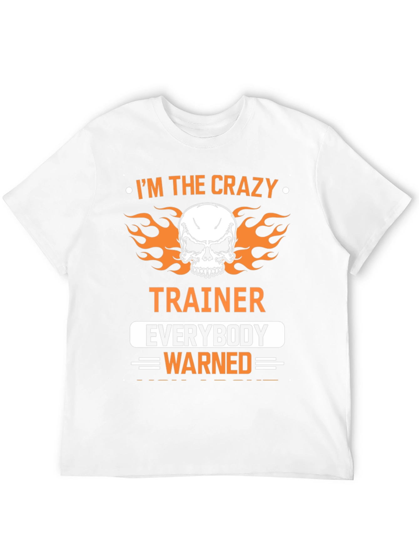 Crazy Trainer Skull Graphic Tee - Gym Humor