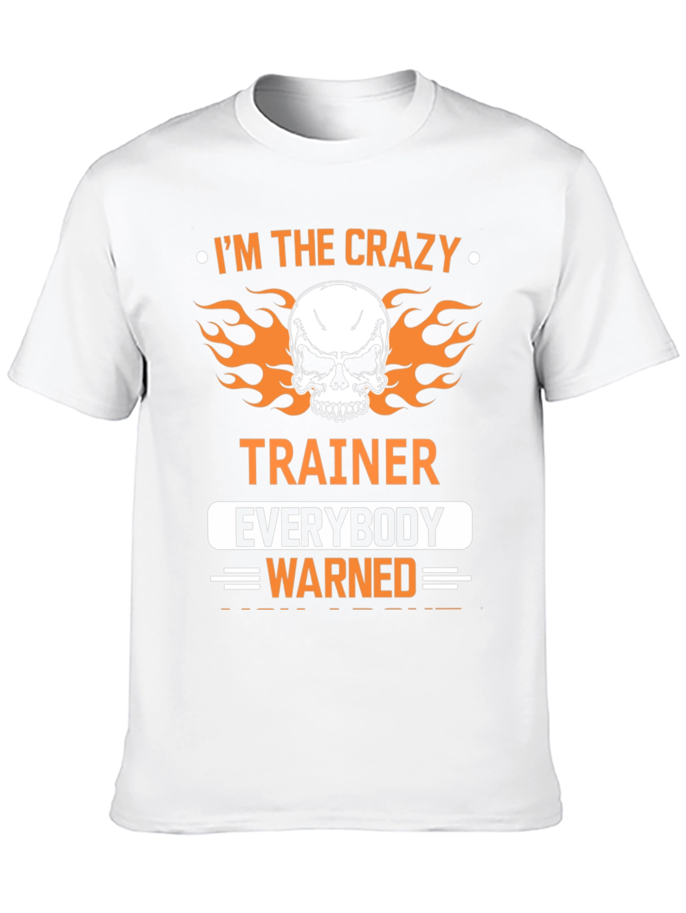 Crazy Trainer Skull Graphic Tee - Gym Humor