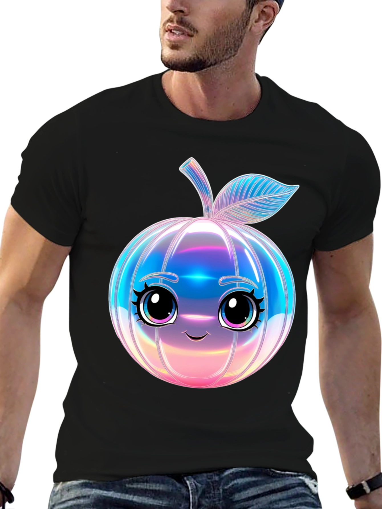 Cute Anime Apple Graphic T-Shirt